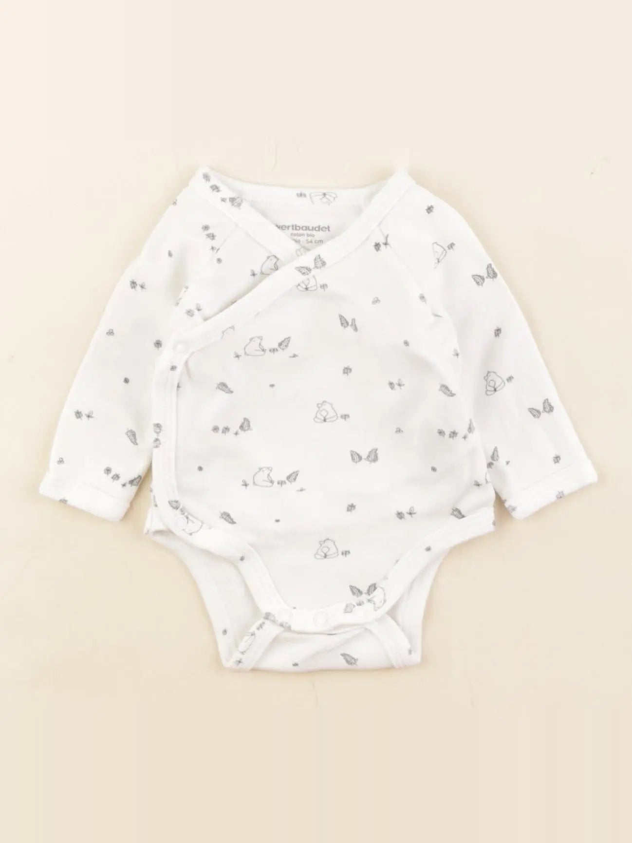 Vertbaudet - body blanc - 1 mois