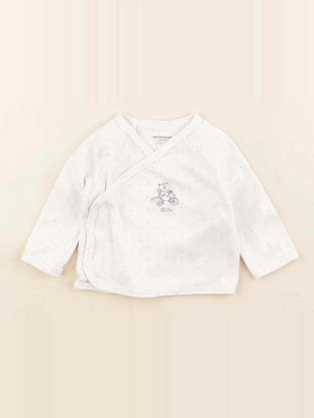 Vertbaudet - tee-shirt blanc - 1 mois