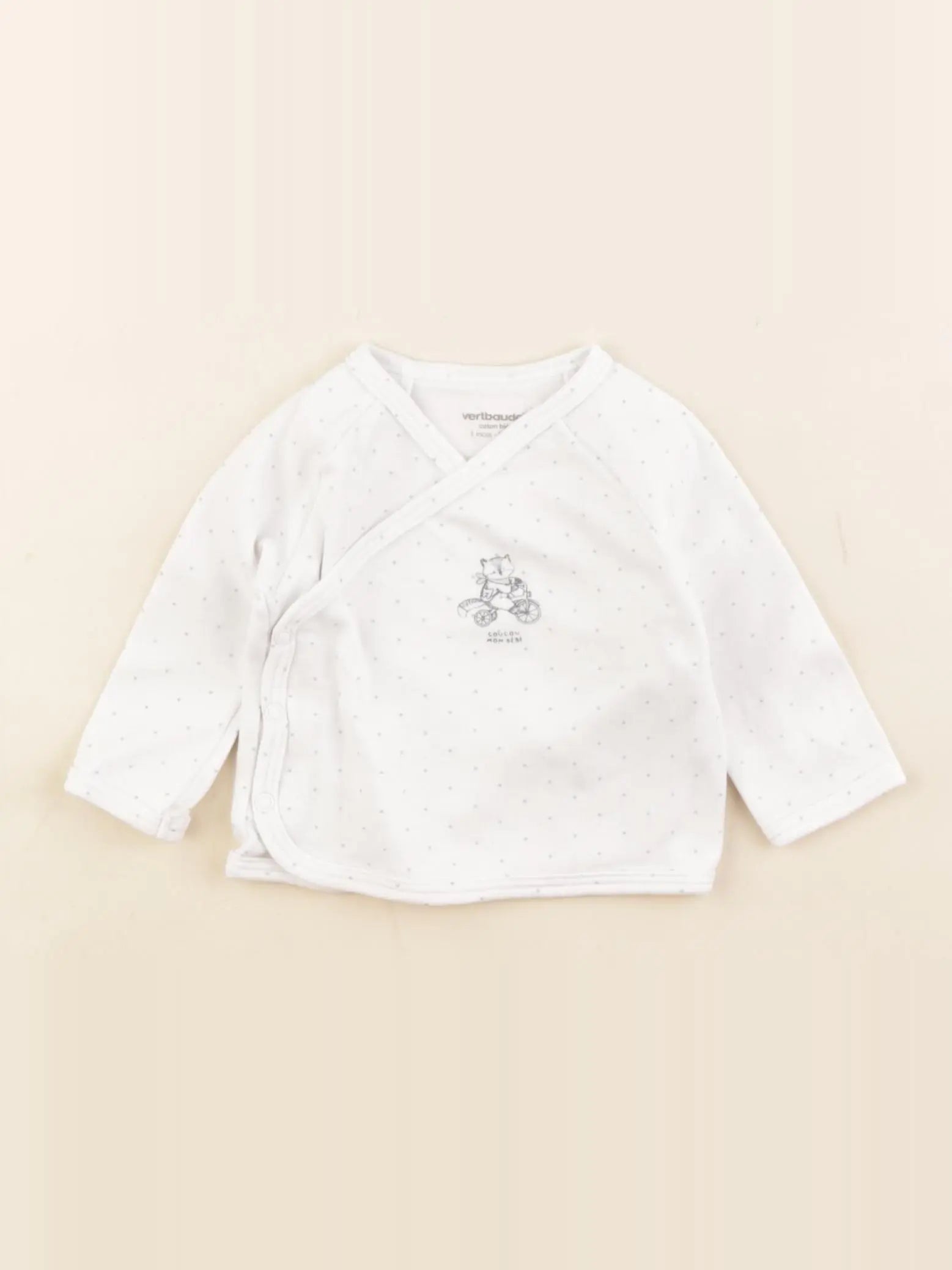 Vertbaudet - tee-shirt blanc - 1 mois