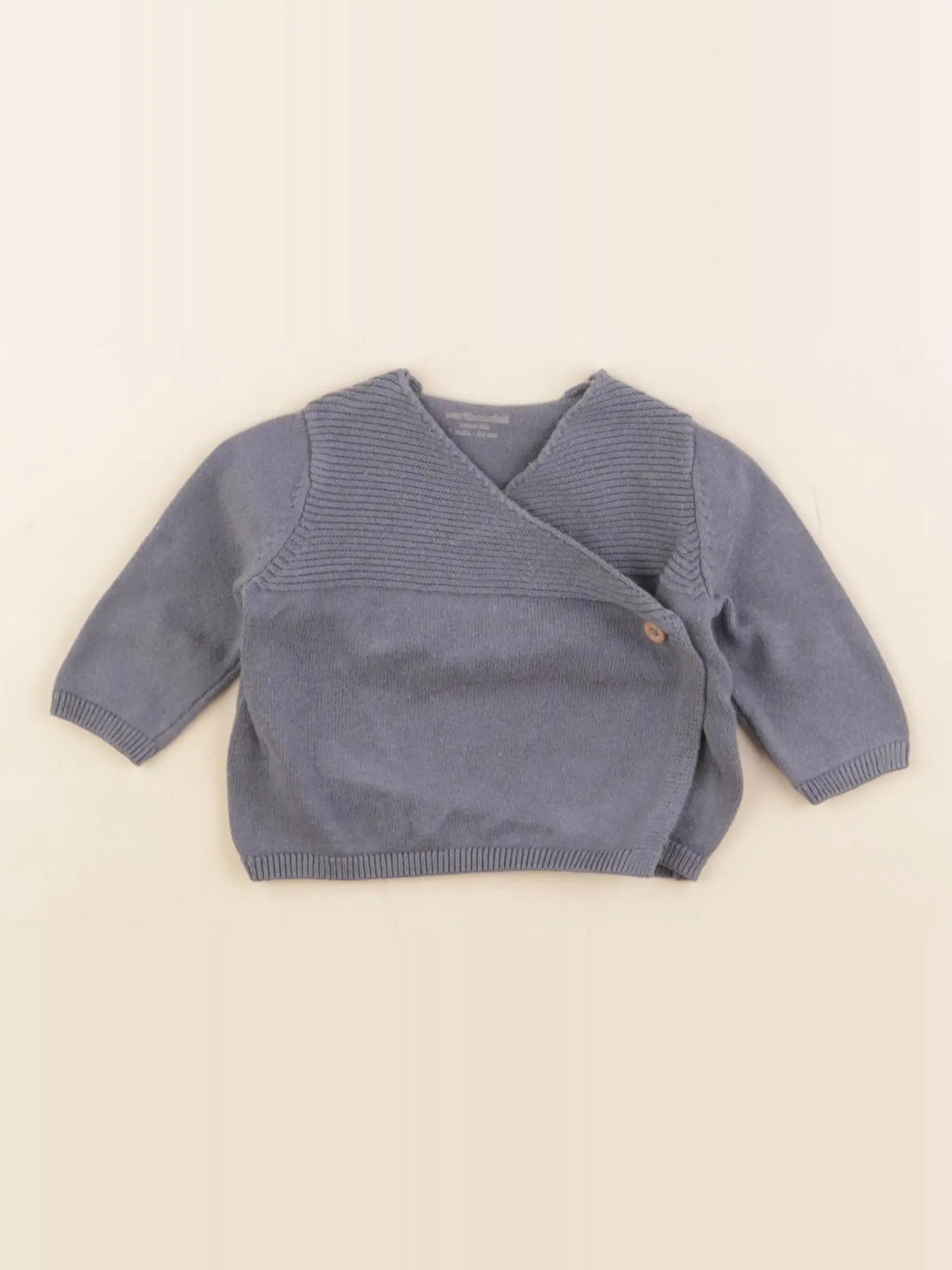 Vertbaudet - gilet bleu - 1 mois