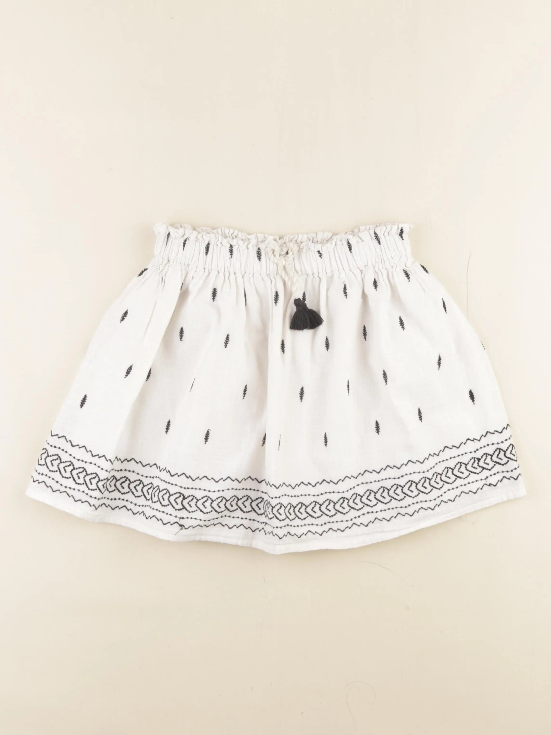 Vertbaudet - jupe blanc - 7 ans