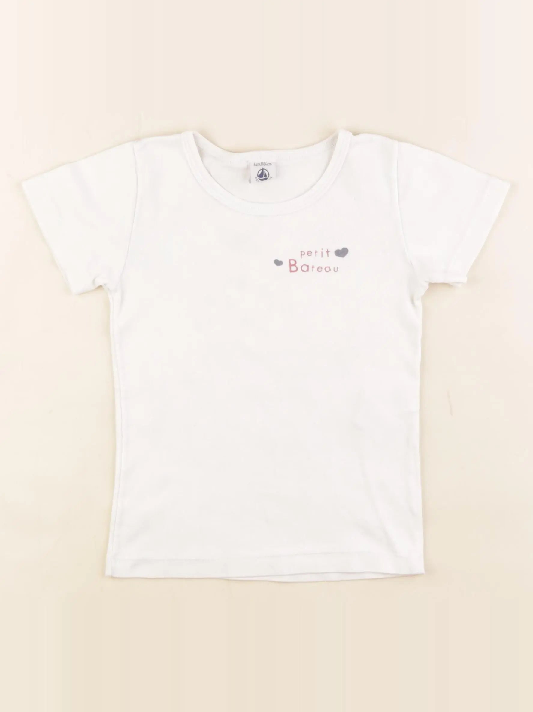 Petit Bateau - maillot de corps blanc - 4 ans