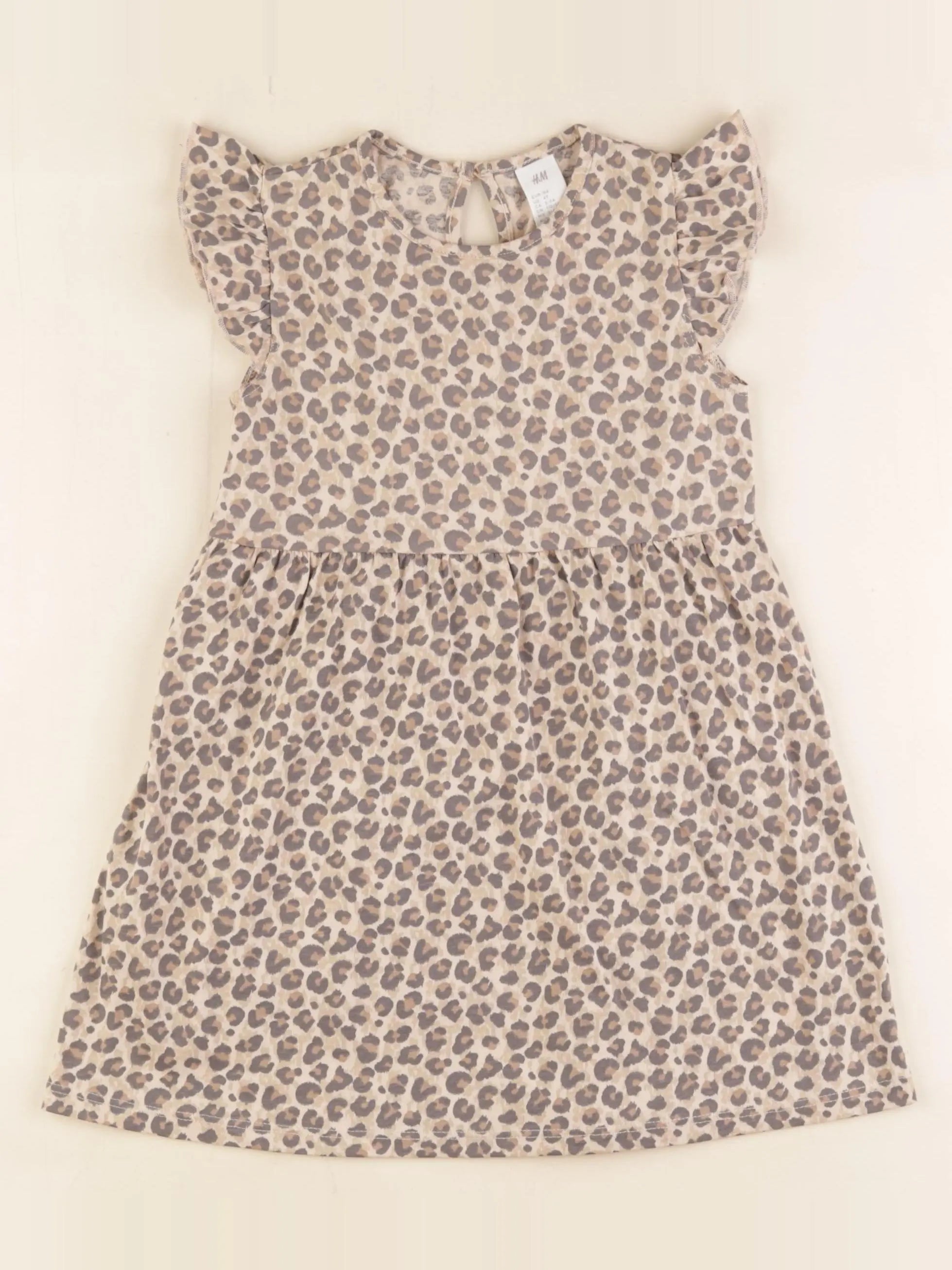 H&M - robe marron, beige - 4 ans