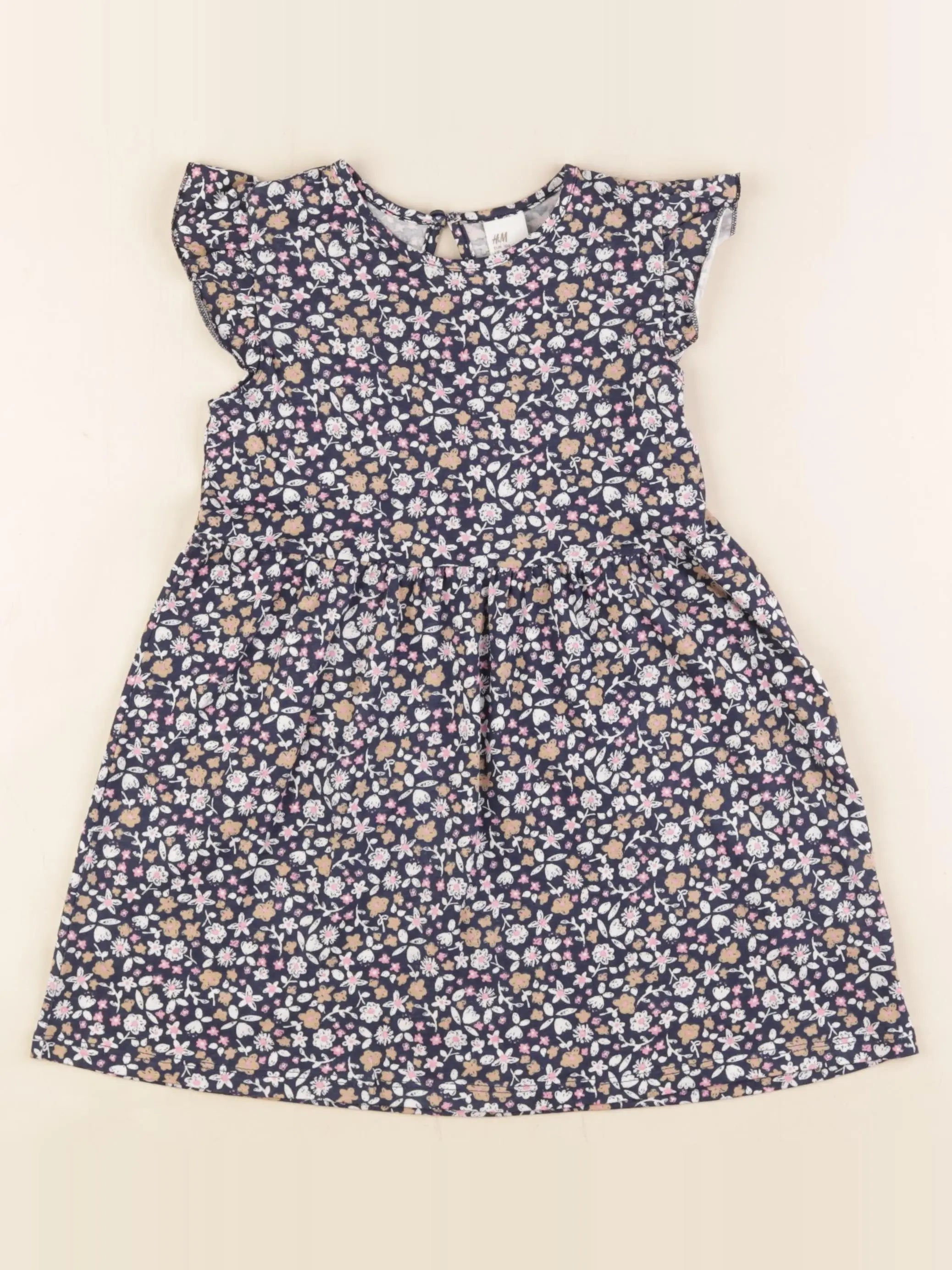 H&M - robe bleu - 4 ans
