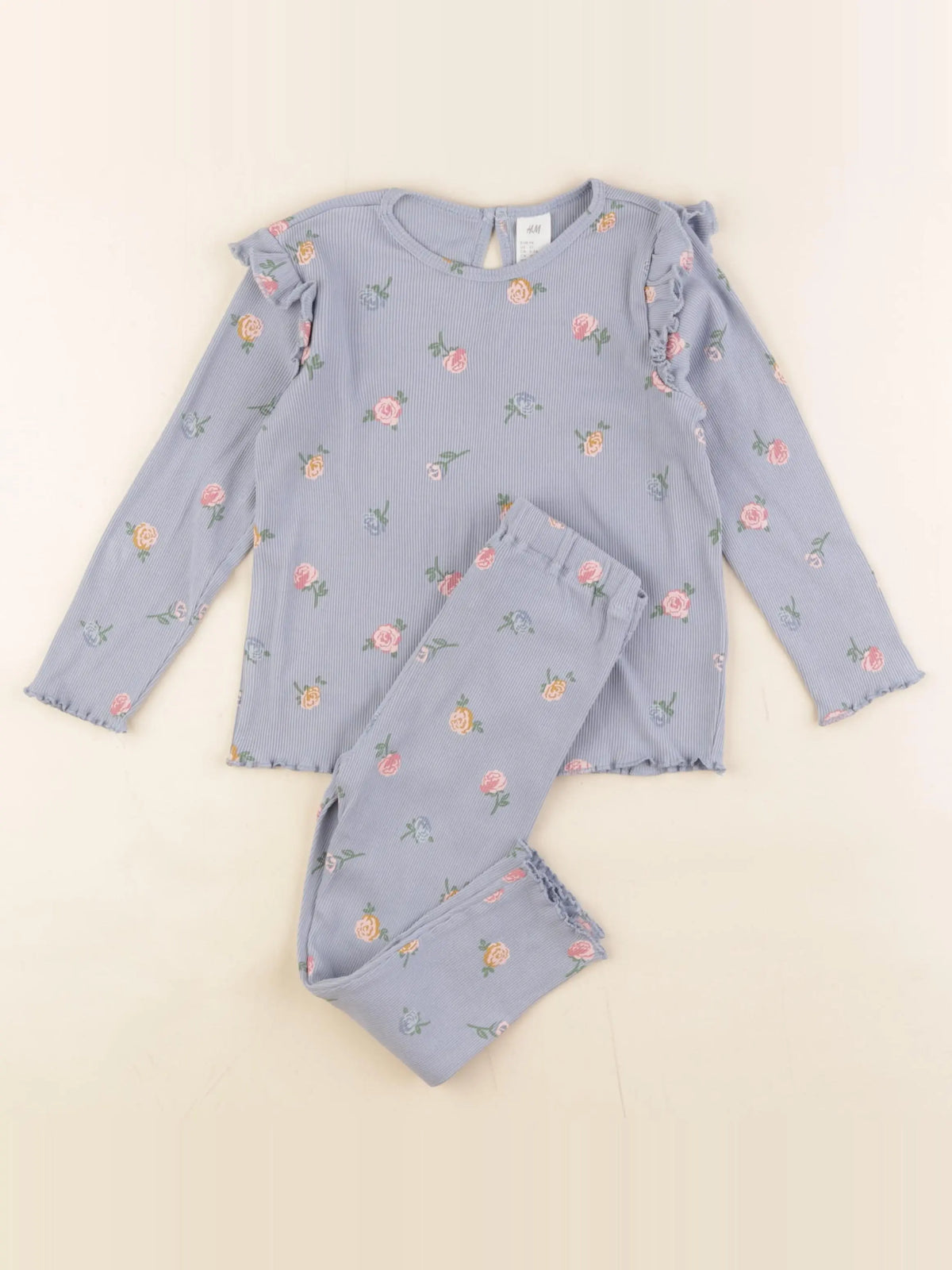 H&M - pyjama coton bleu - 3 ans