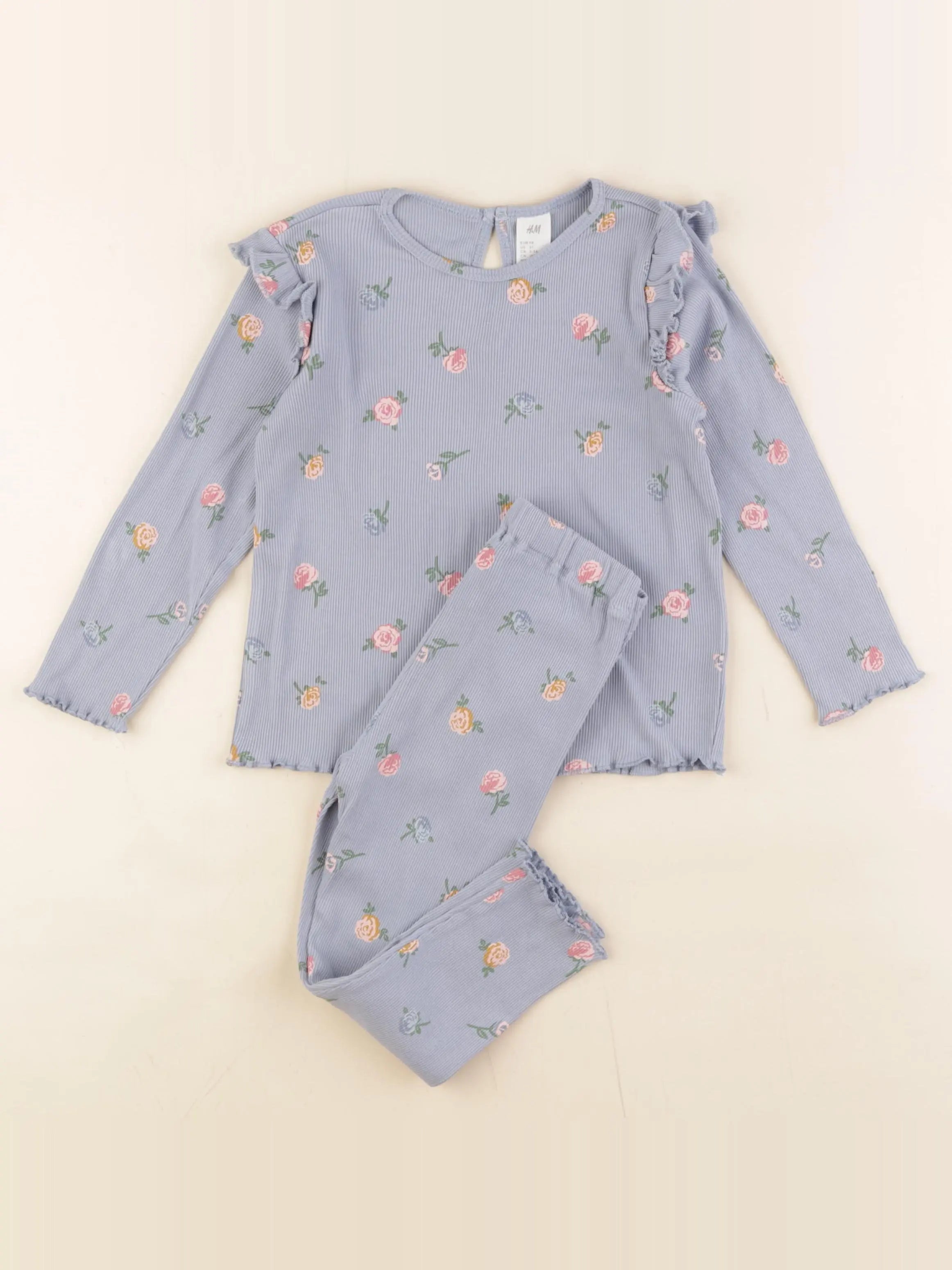 H&M - pyjama coton bleu - 3 ans