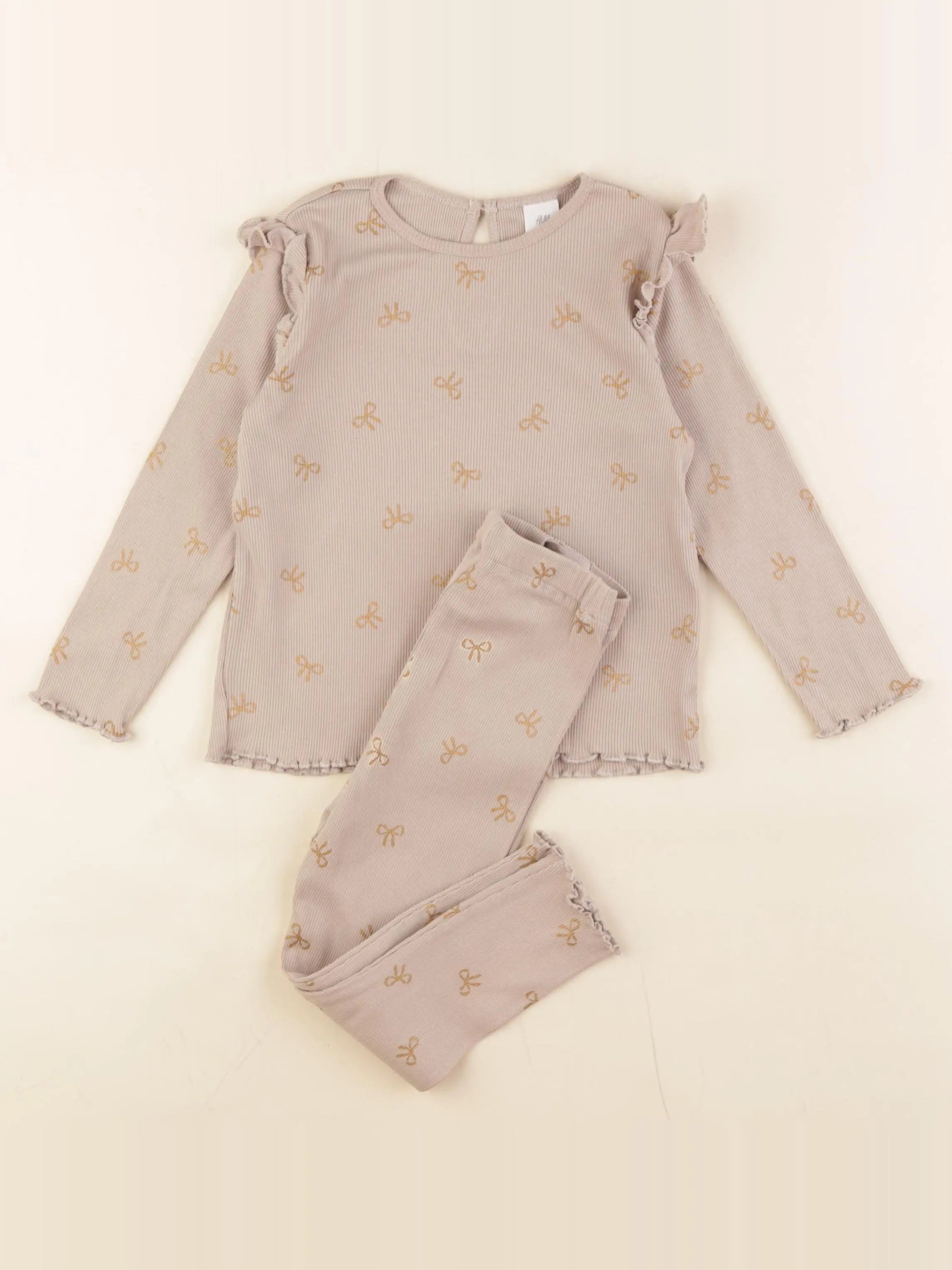 H&M - pyjama coton beige - 3 ans