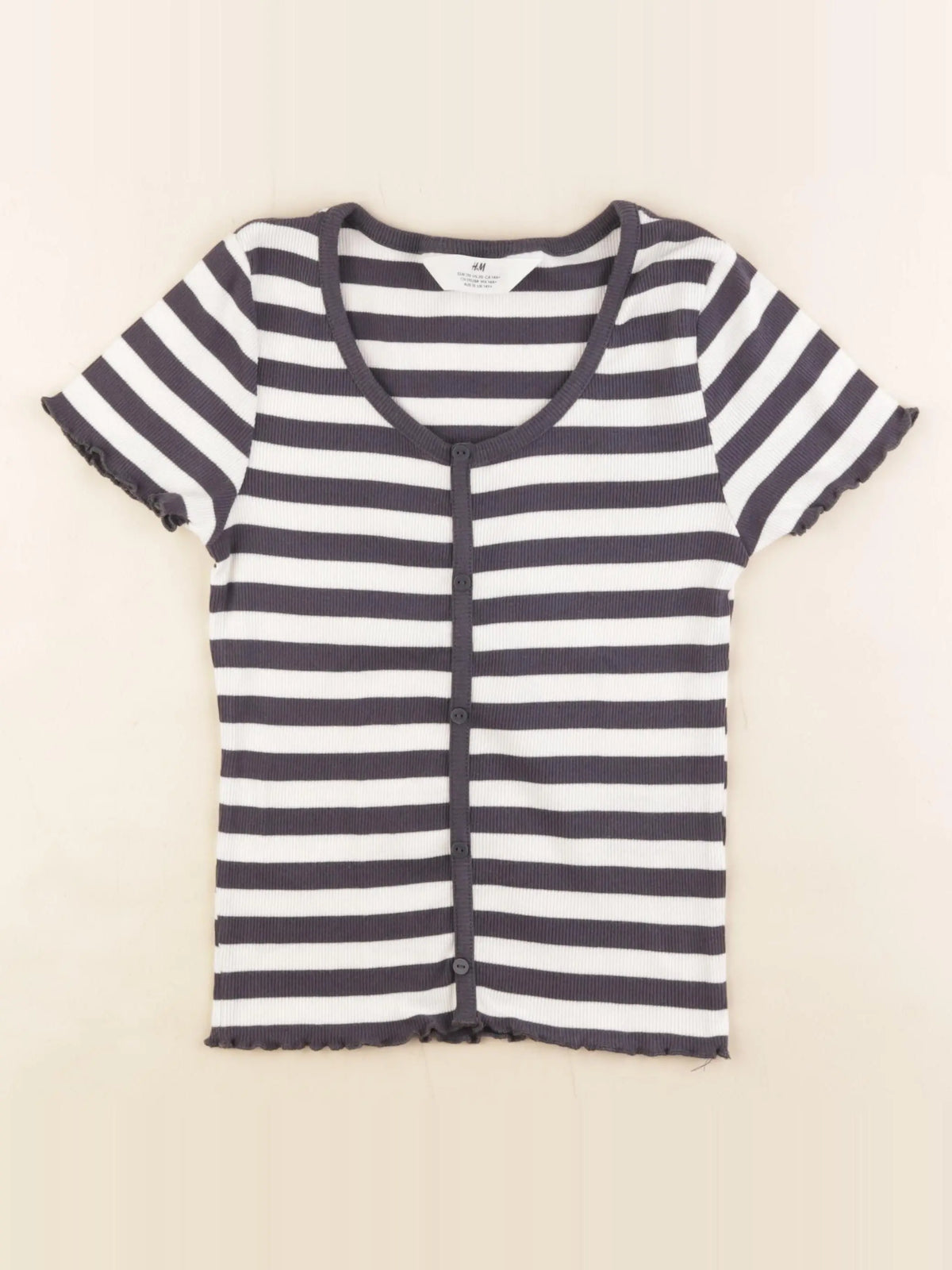 H&M - tee-shirt gris - 14/16 ans