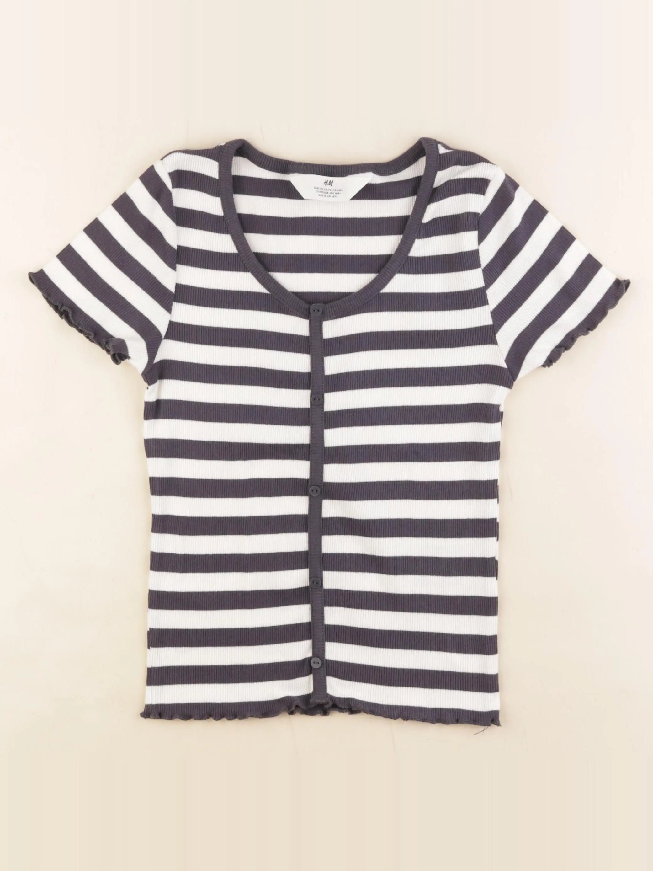 H&M - tee-shirt gris - 14/16 ans