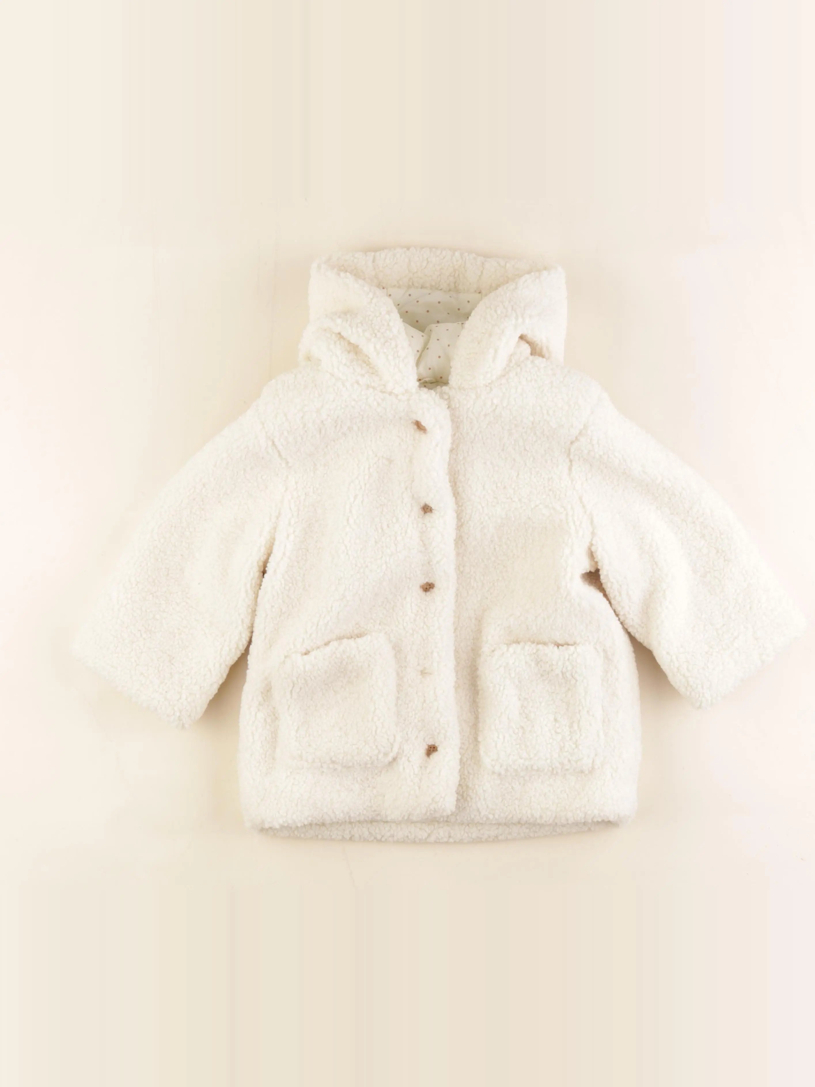 Vertbaudet - veste doublé beige - 3 ans