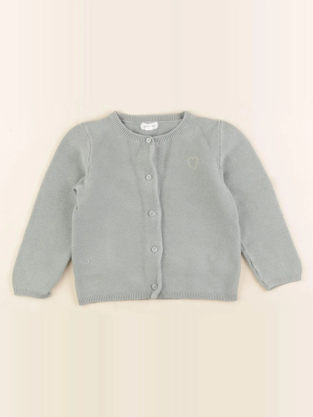 Vertbaudet - gilet vert - 24 mois