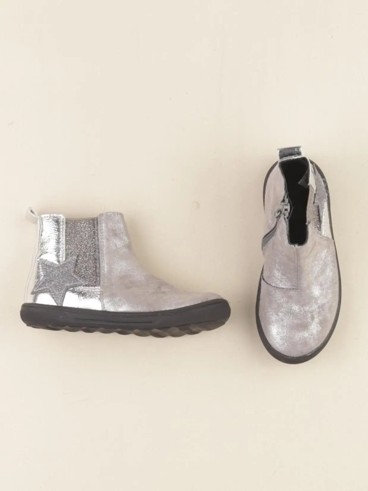 Bopy - boots gris, argent - pointure 25