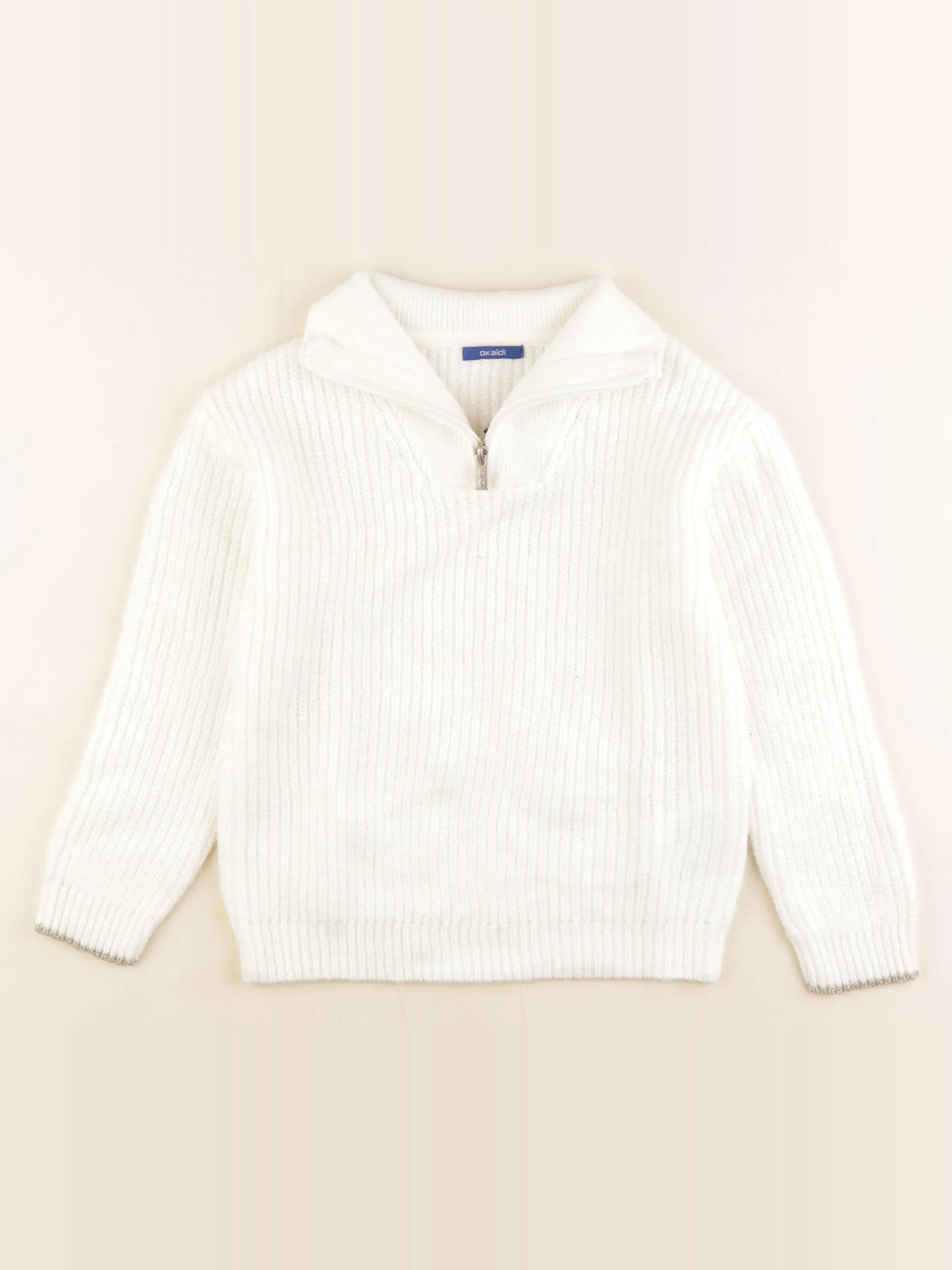 Okaidi - pull beige - 8 ans