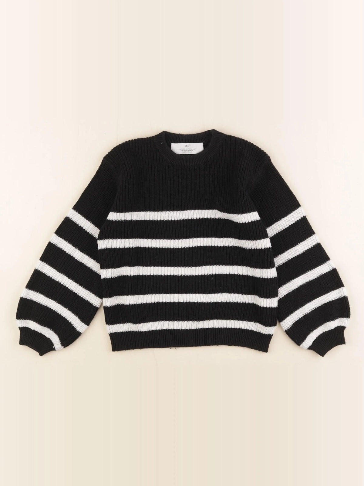 H&M - pull noir - 4/6 ans