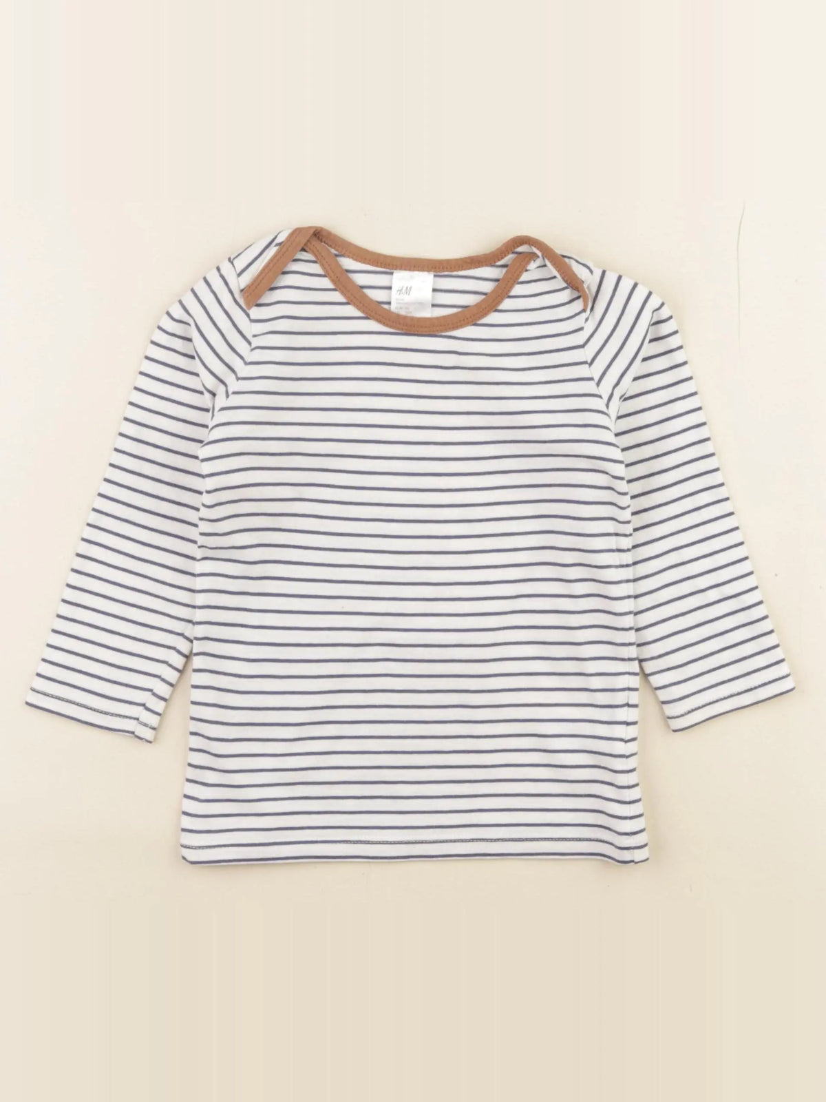 H&M - maillot de corps blanc, bleu - 12/18 mois