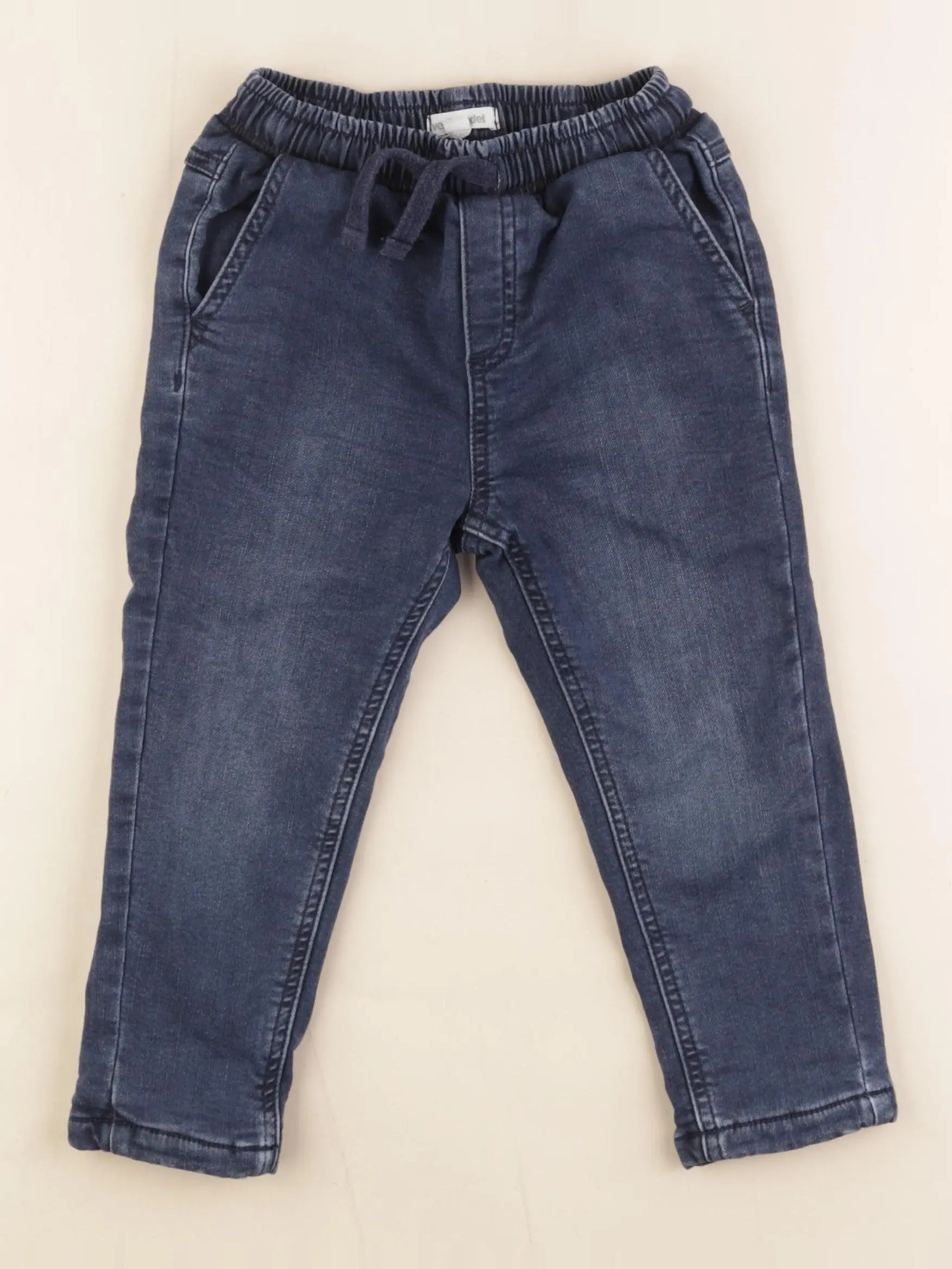 Vertbaudet - pantalon doublé bleu - 3 ans