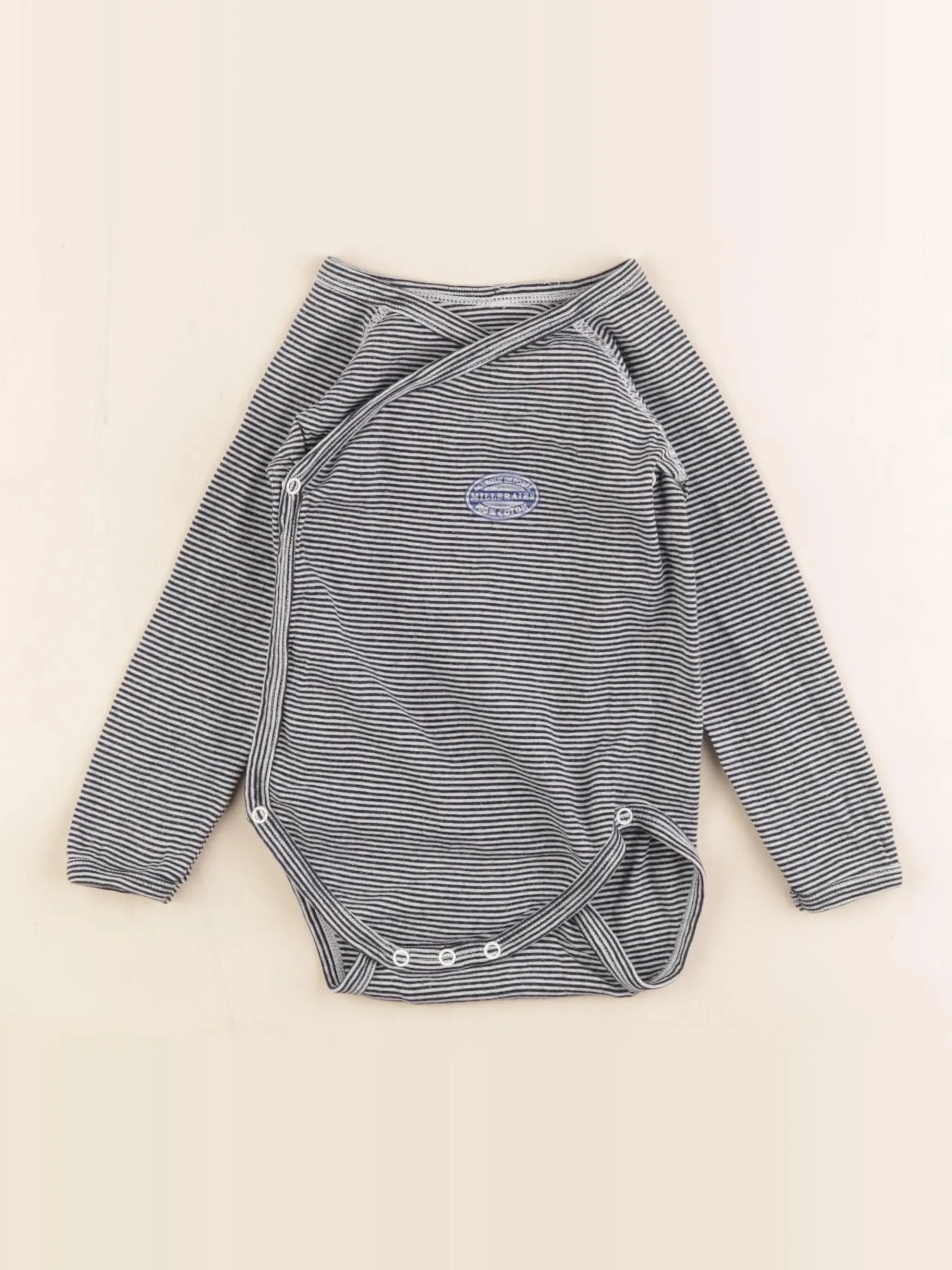 Petit Bateau - body bleu - 12 mois