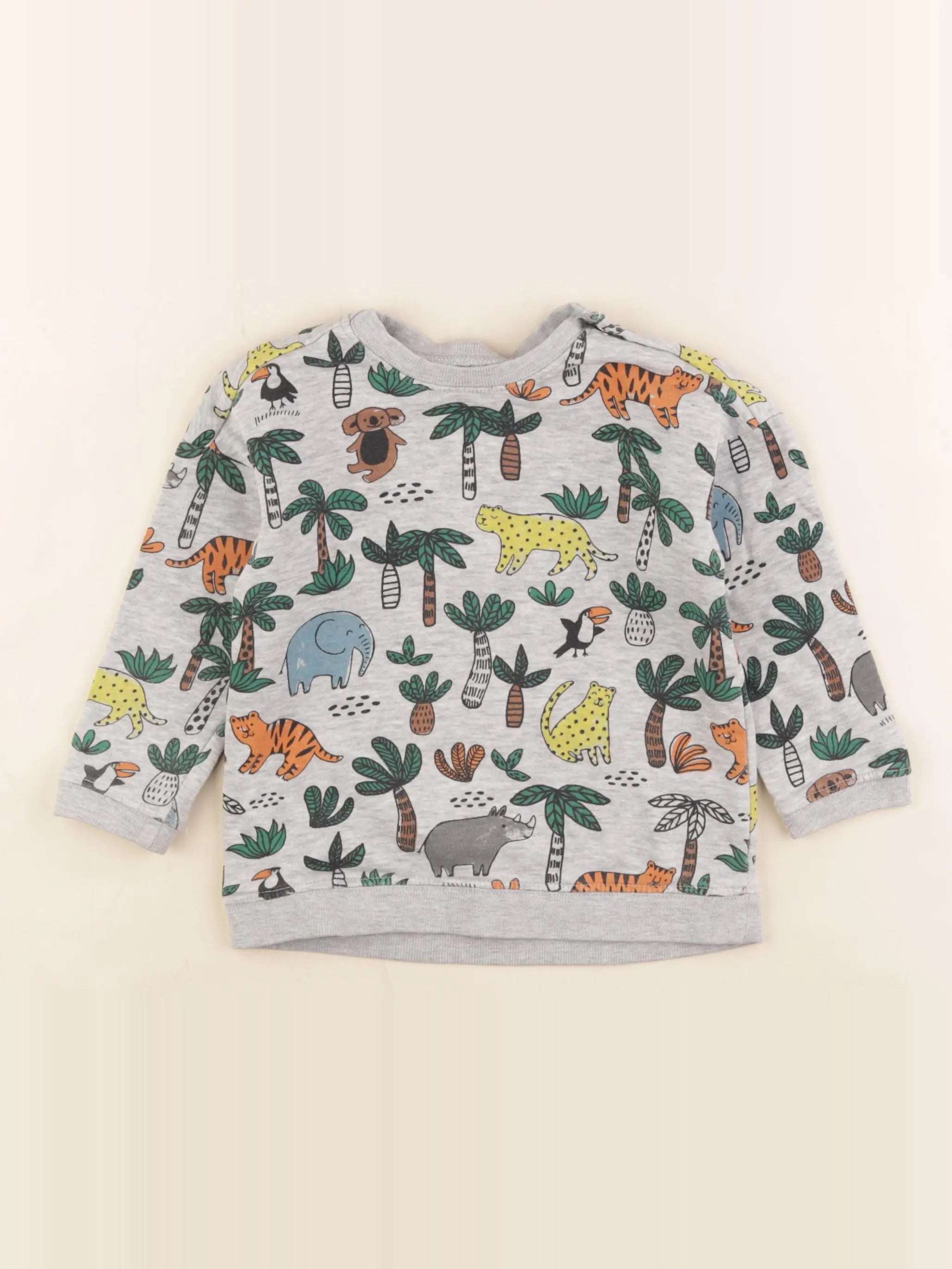 H&M - sweat gris - 12/18 mois