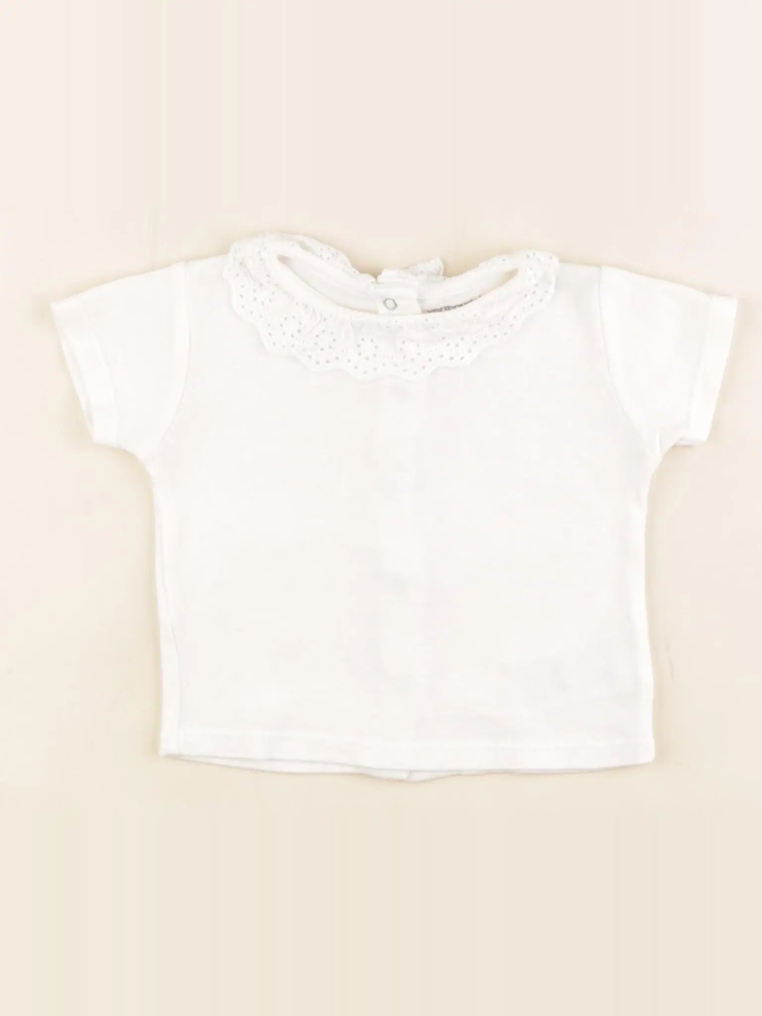 Vertbaudet - tee-shirt blanc - 6 mois
