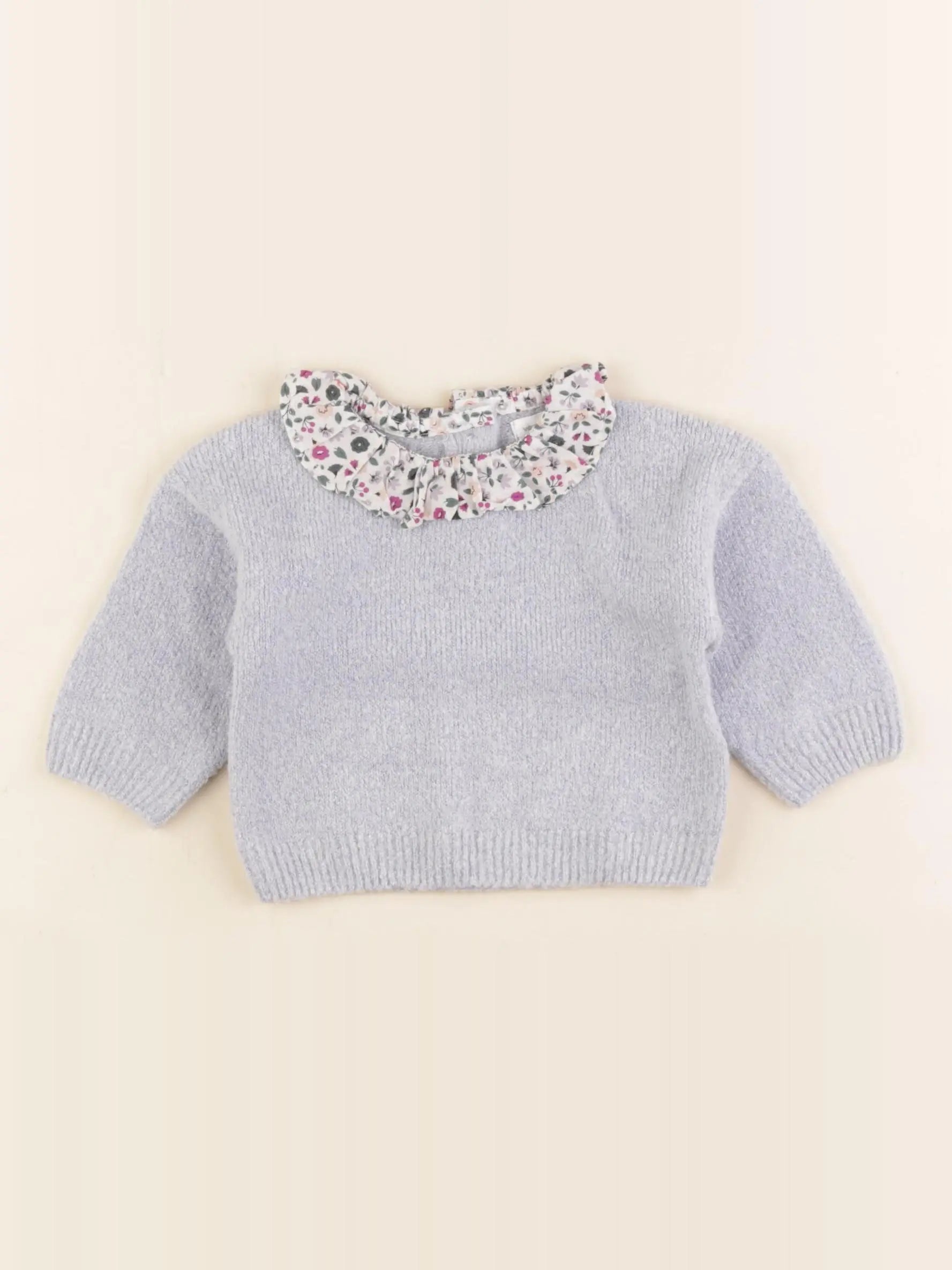 Vertbaudet - pull bleu - 3 mois