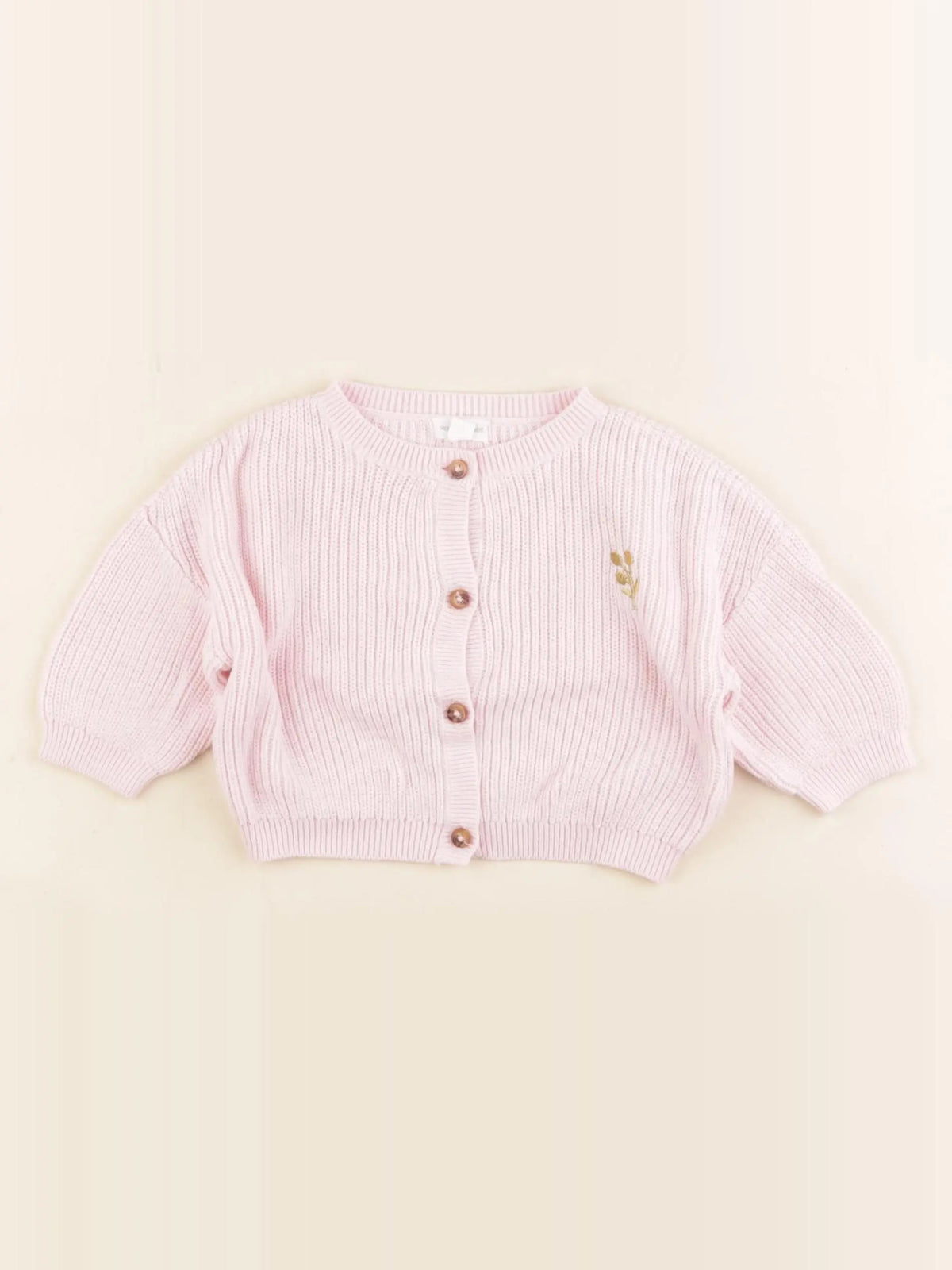 Vertbaudet - gilet rose - 3 mois