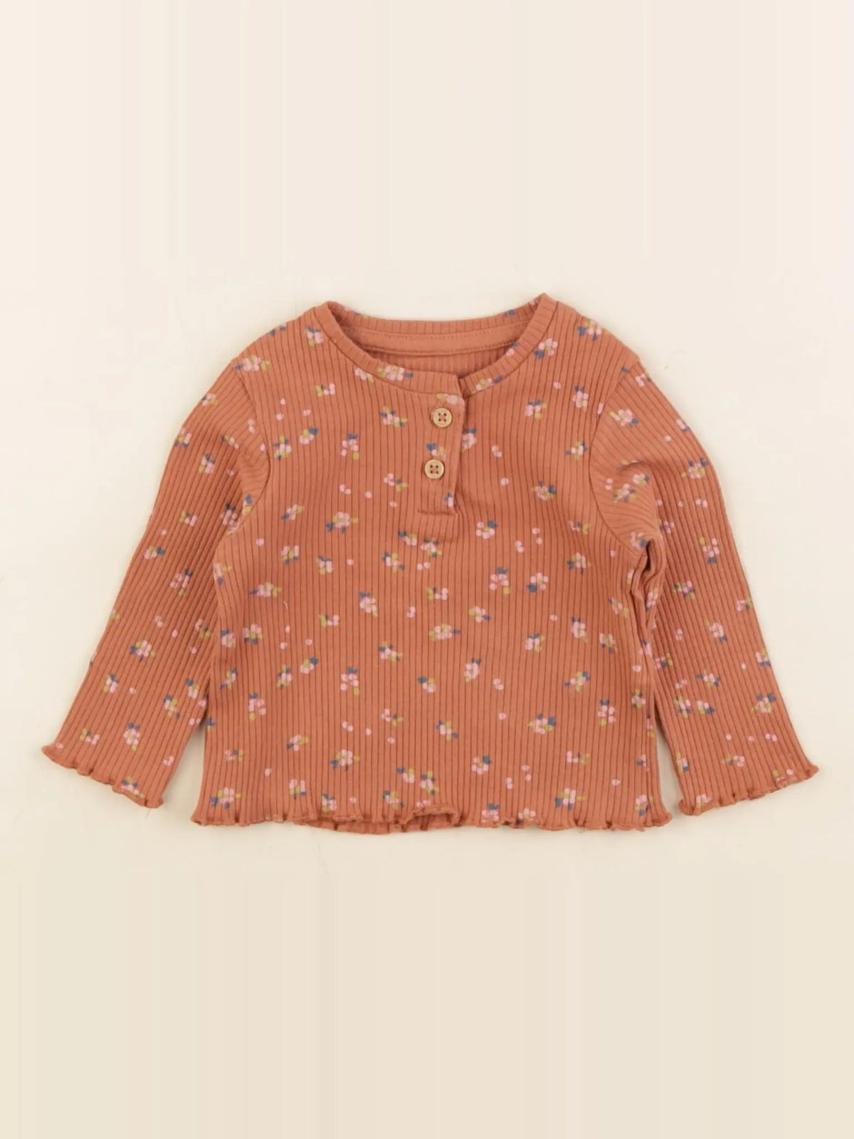 Vertbaudet - tee-shirt marron - 3 mois