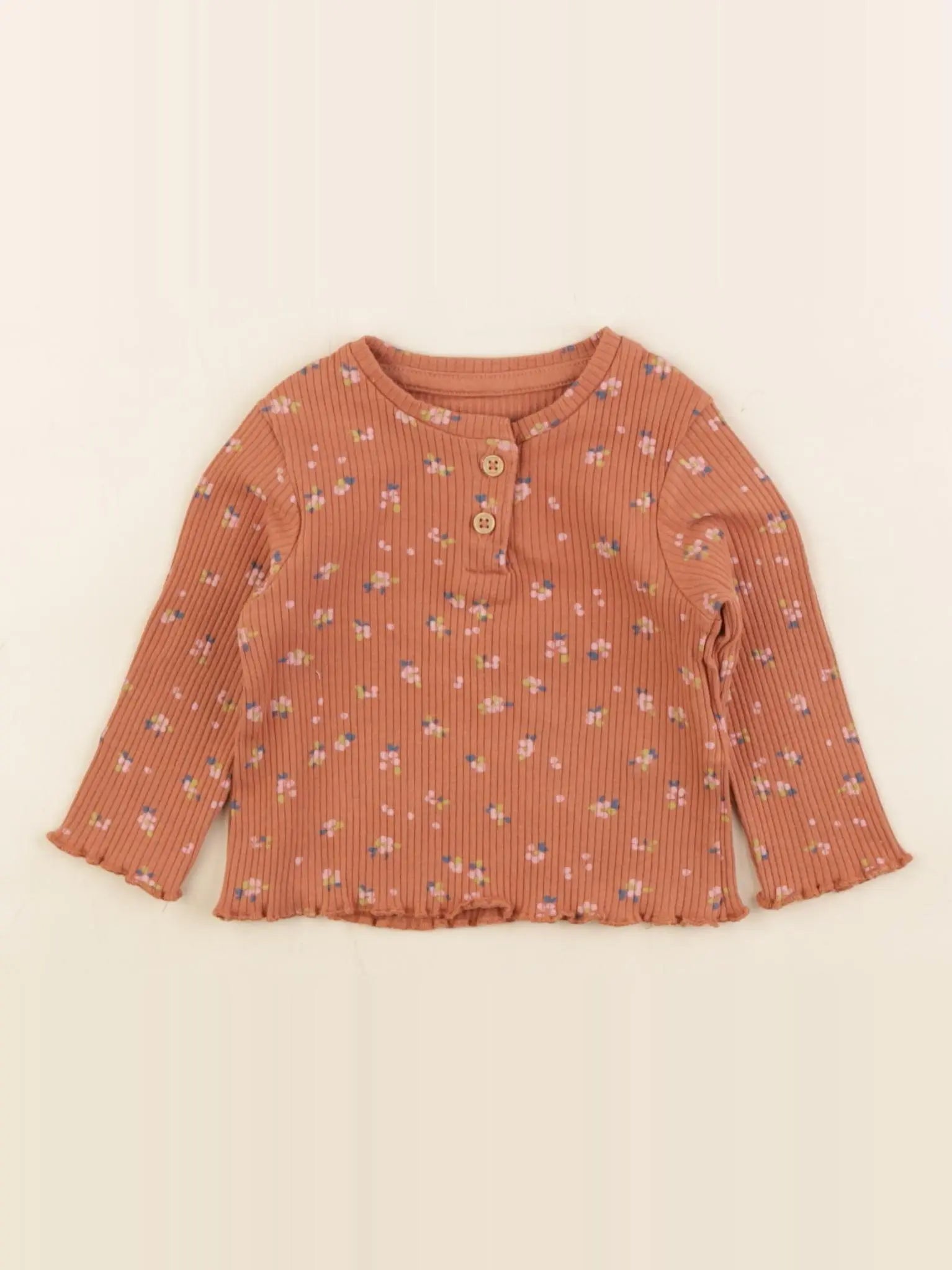 Vertbaudet - tee-shirt marron - 3 mois