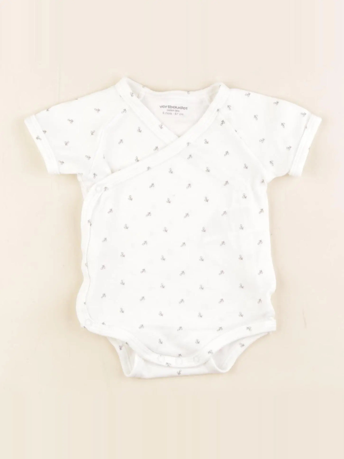 Vertbaudet - body blanc - 6 mois