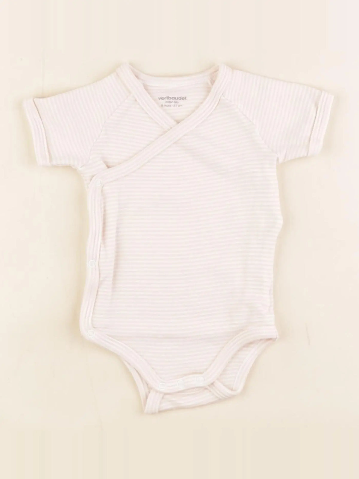 Vertbaudet - body rose - 6 mois