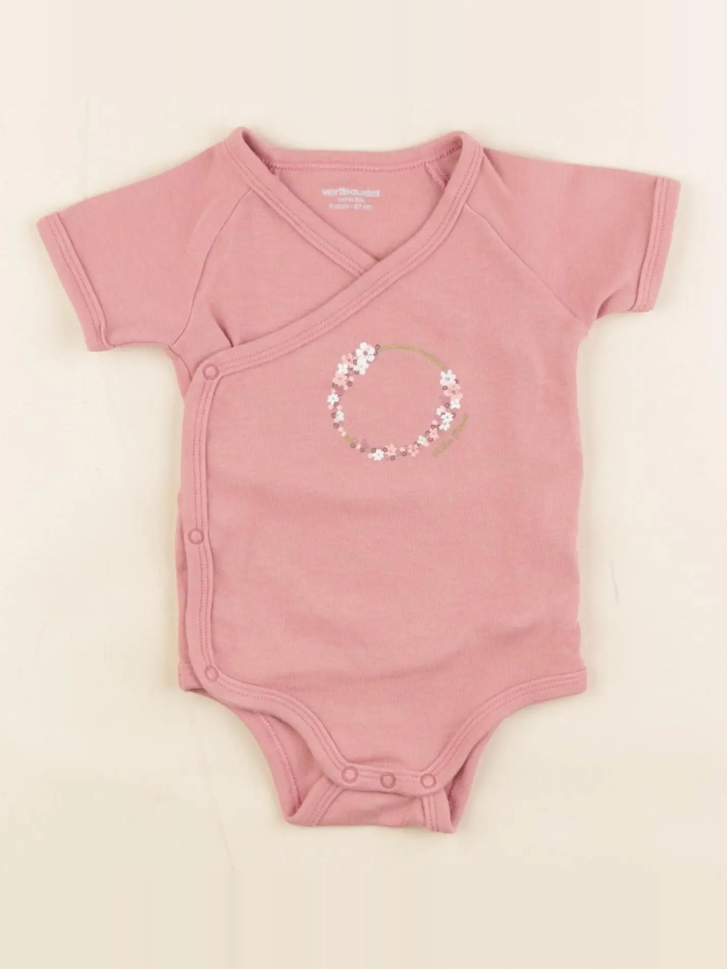 Vertbaudet - body rose - 6 mois