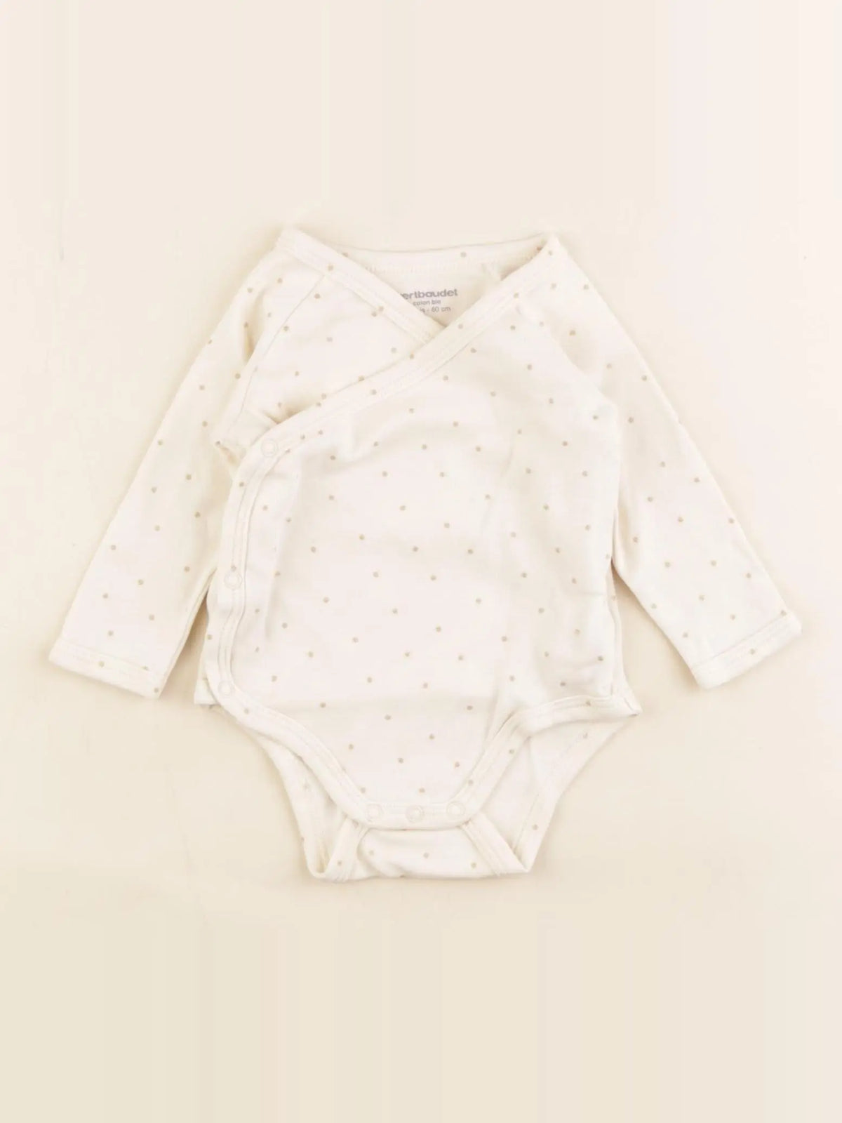 Vertbaudet - body beige, or - 3 mois