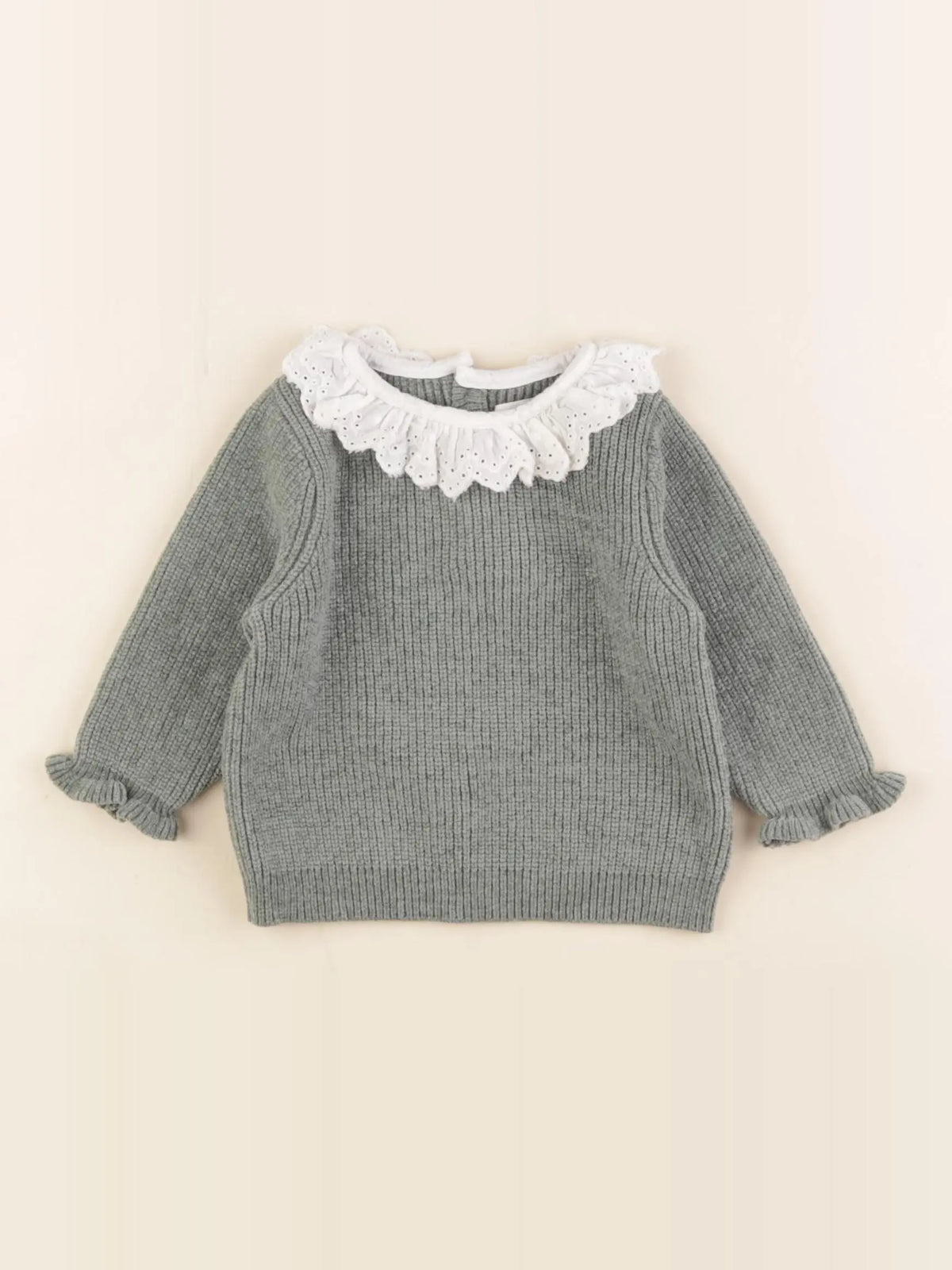 Vertbaudet - pull vert - 3 mois