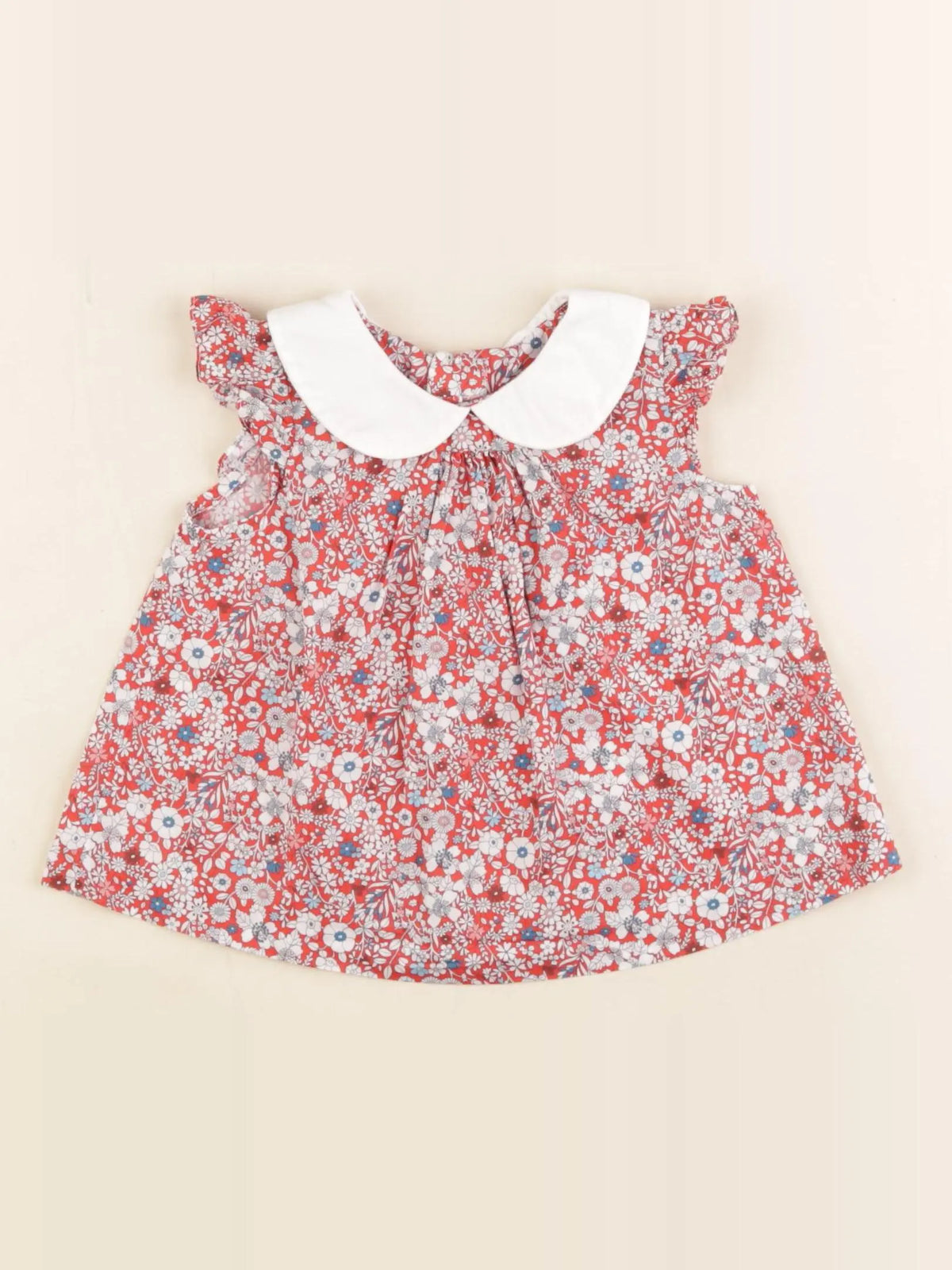 Jacadi - blouse liberty rouge - 12 mois