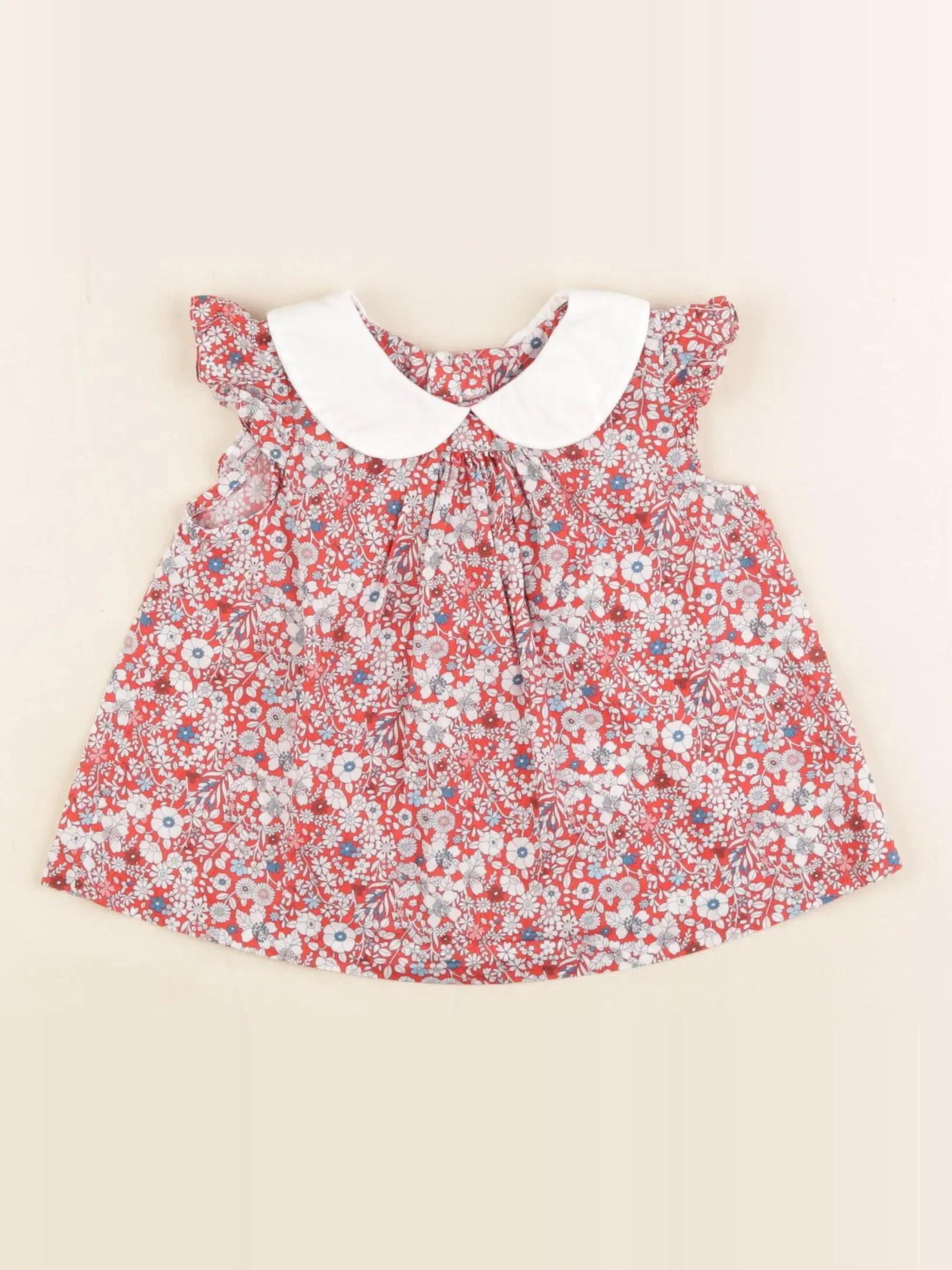 Jacadi - blouse liberty rouge - 12 mois