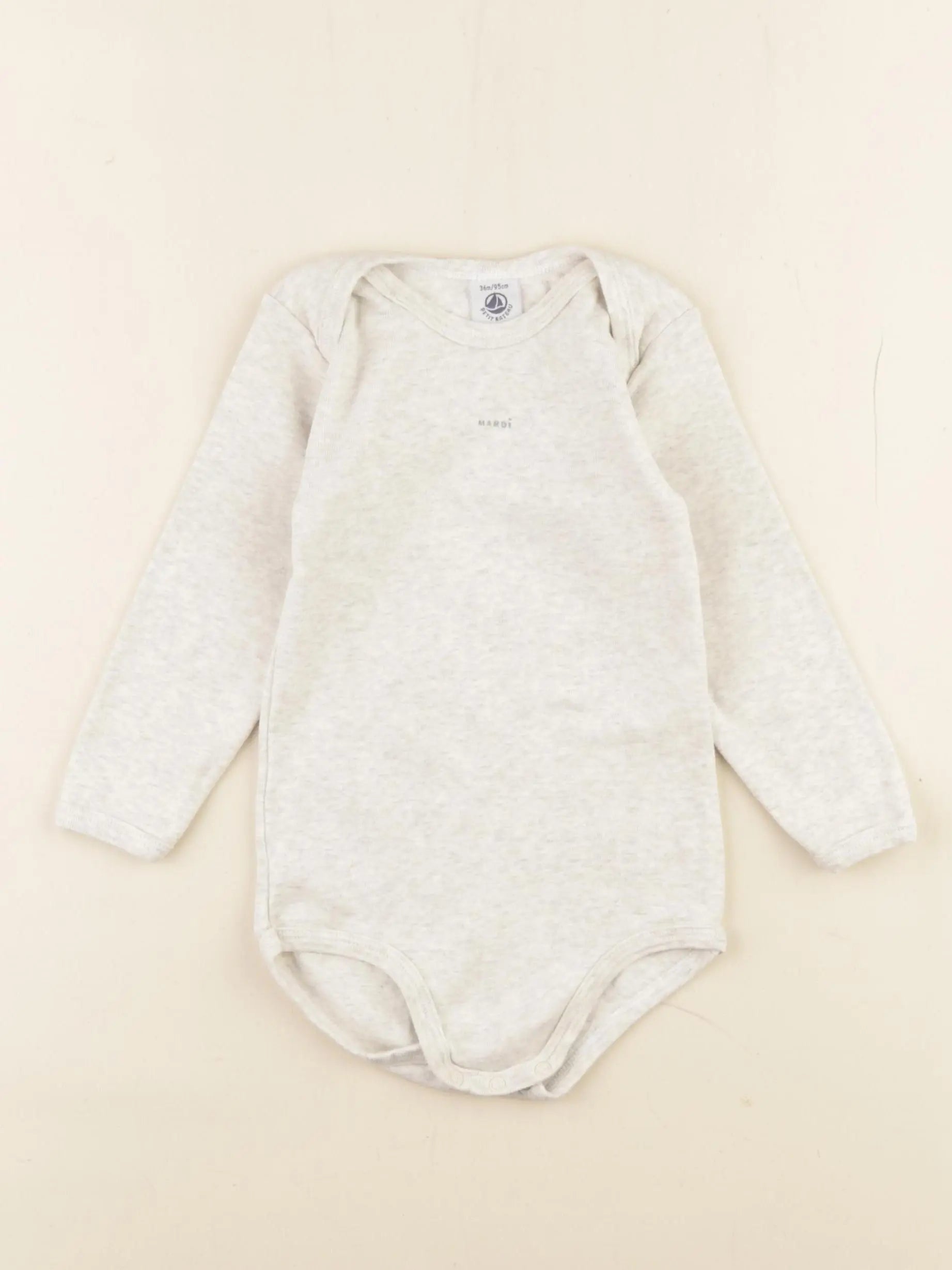 Petit Bateau - body beige - 36 mois