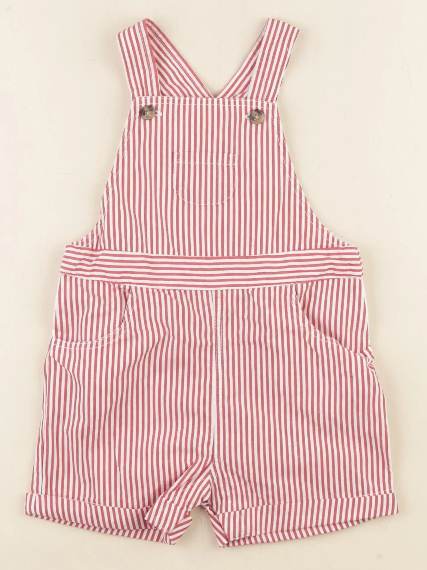 Cyrillus - salopette rouge - 12 mois