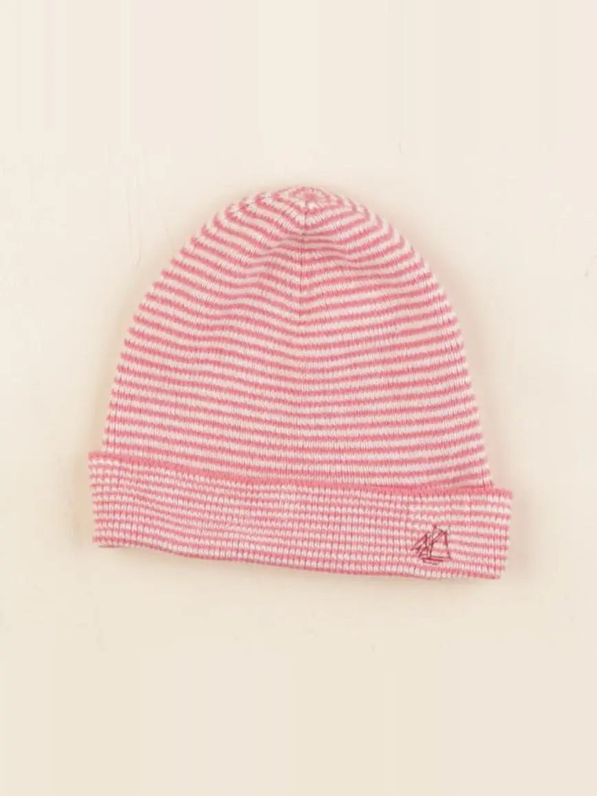 Petit Bateau - bonnet rose - 3/6 mois