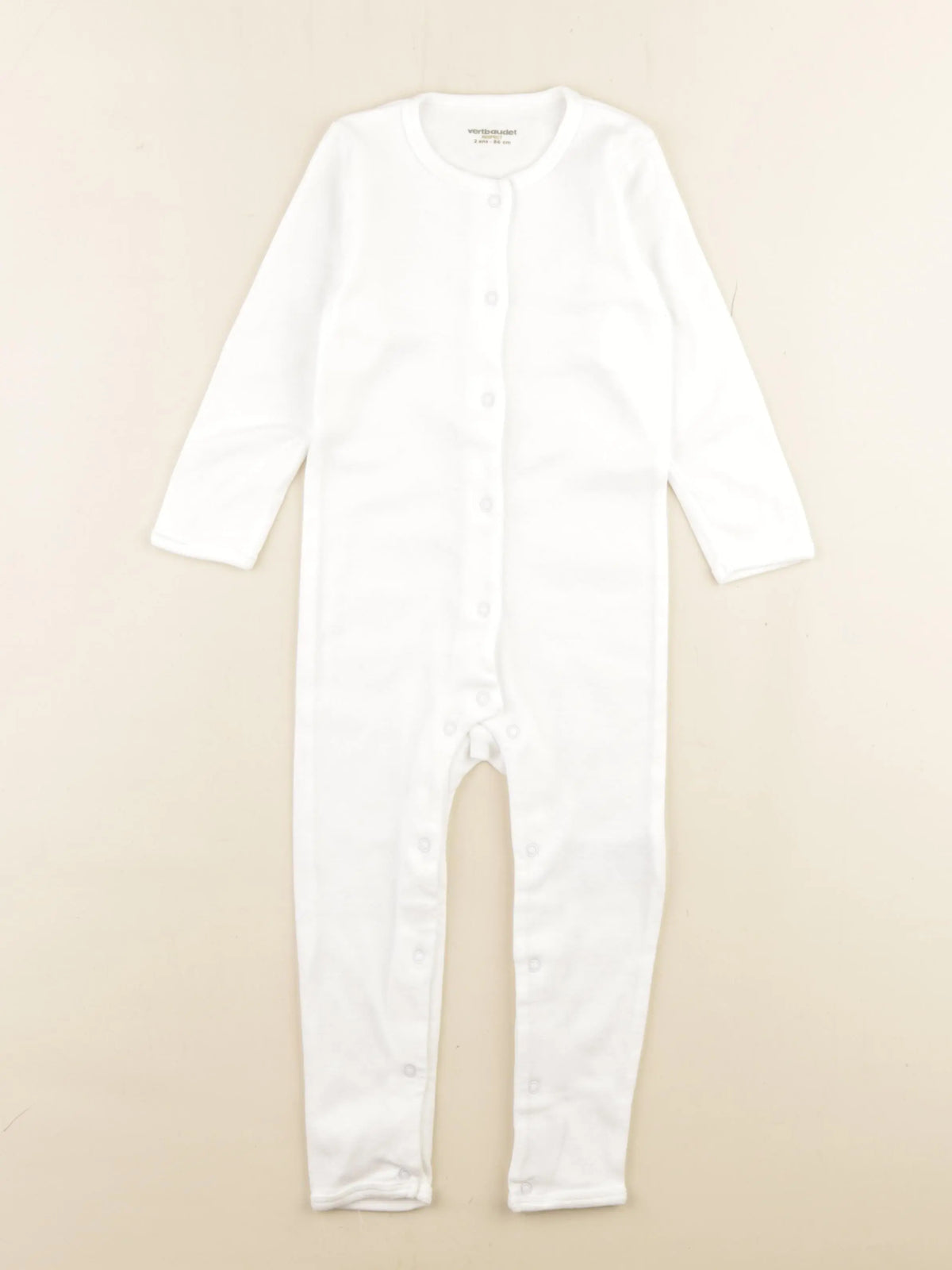 Vertbaudet - pyjama coton blanc - 2 ans