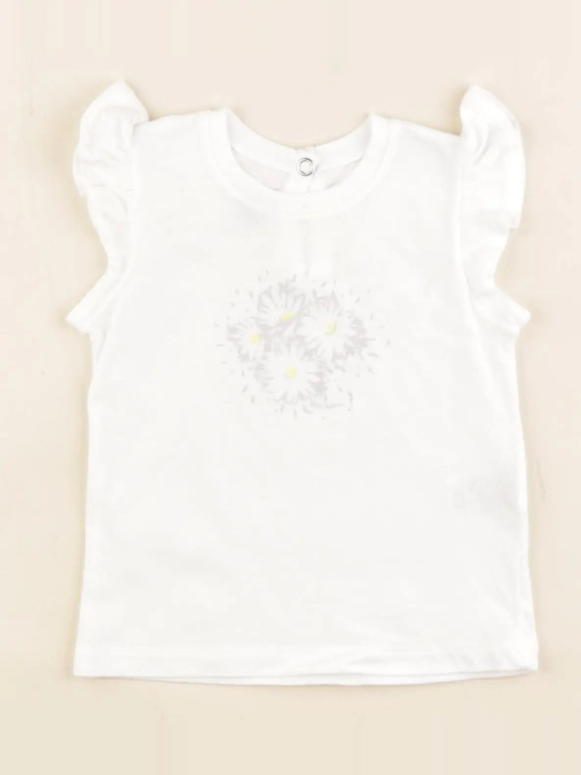 Petit Bateau - tee-shirt blanc - 6 mois