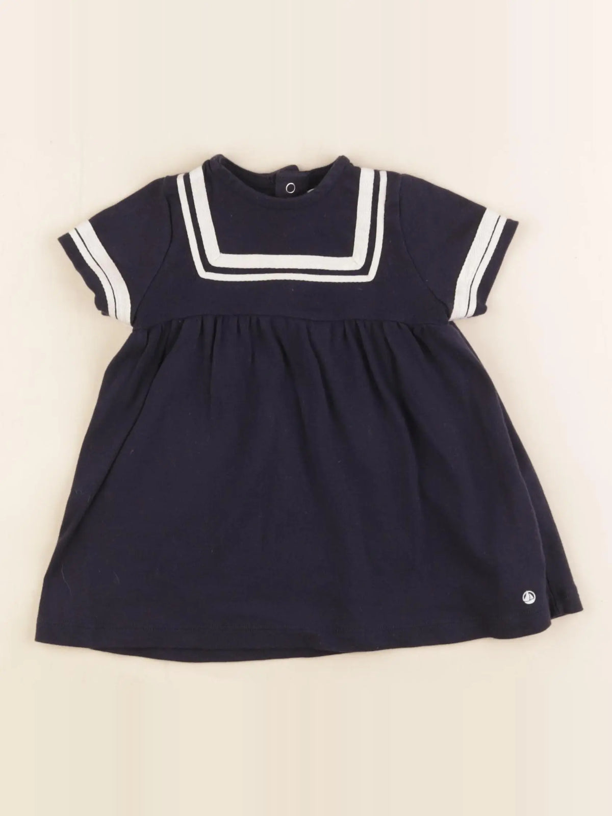 Petit Bateau - robe bleu - 6 mois