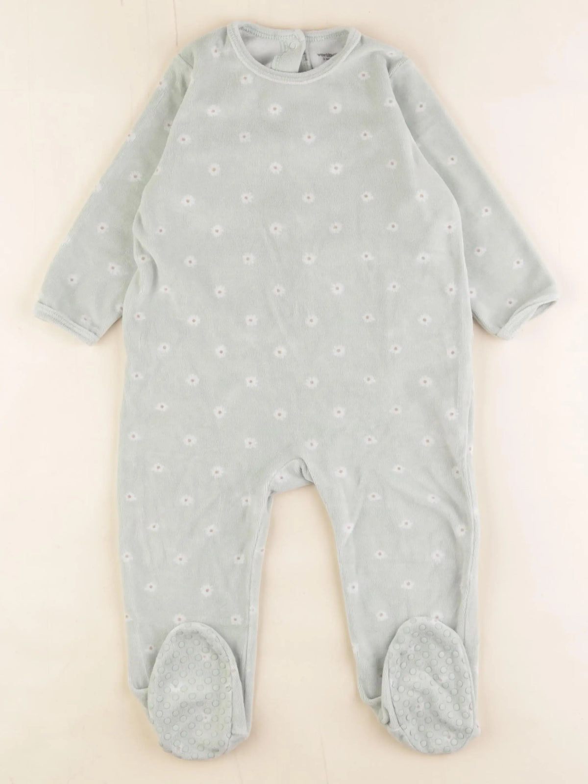 Vertbaudet - pyjama velours vert - 2 ans