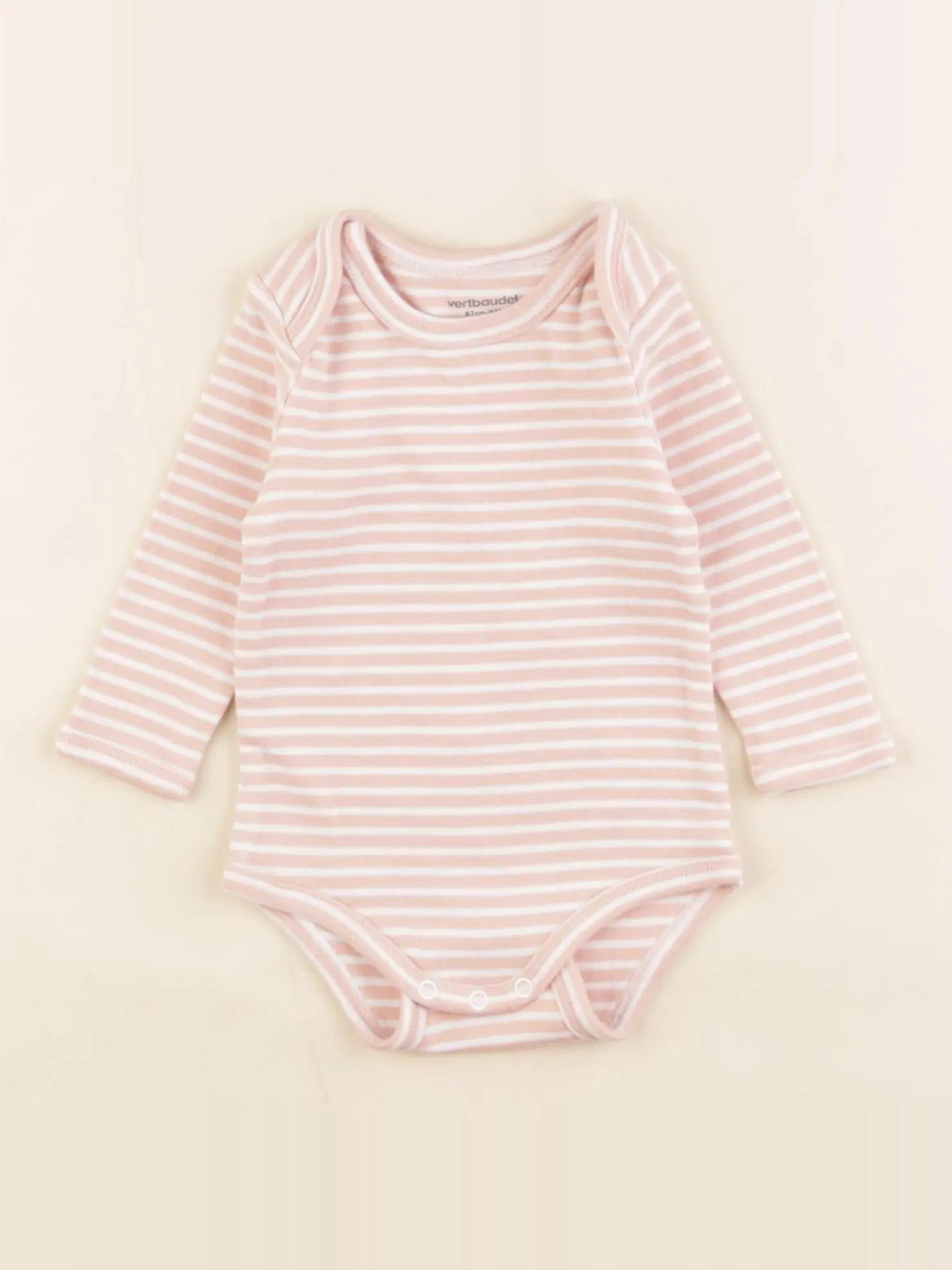 Vertbaudet - body rose - 6 mois