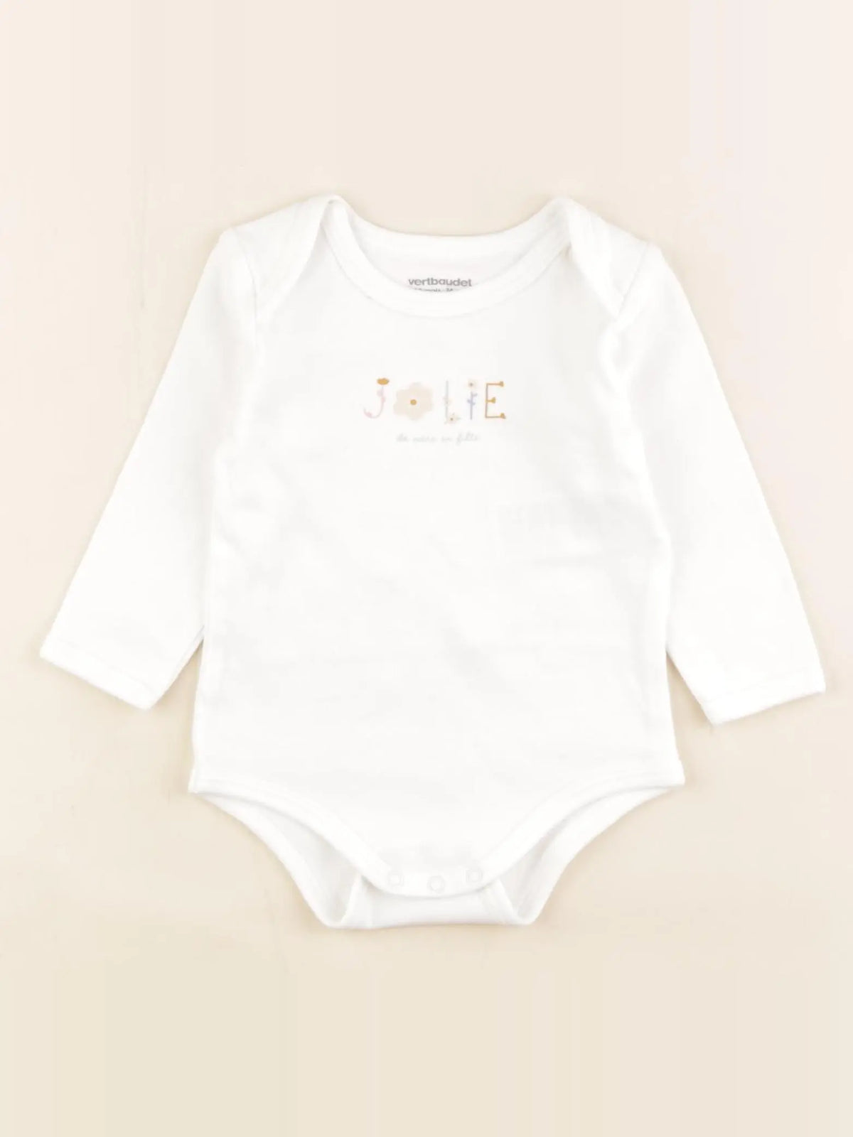 Vertbaudet - body blanc - 12 mois
