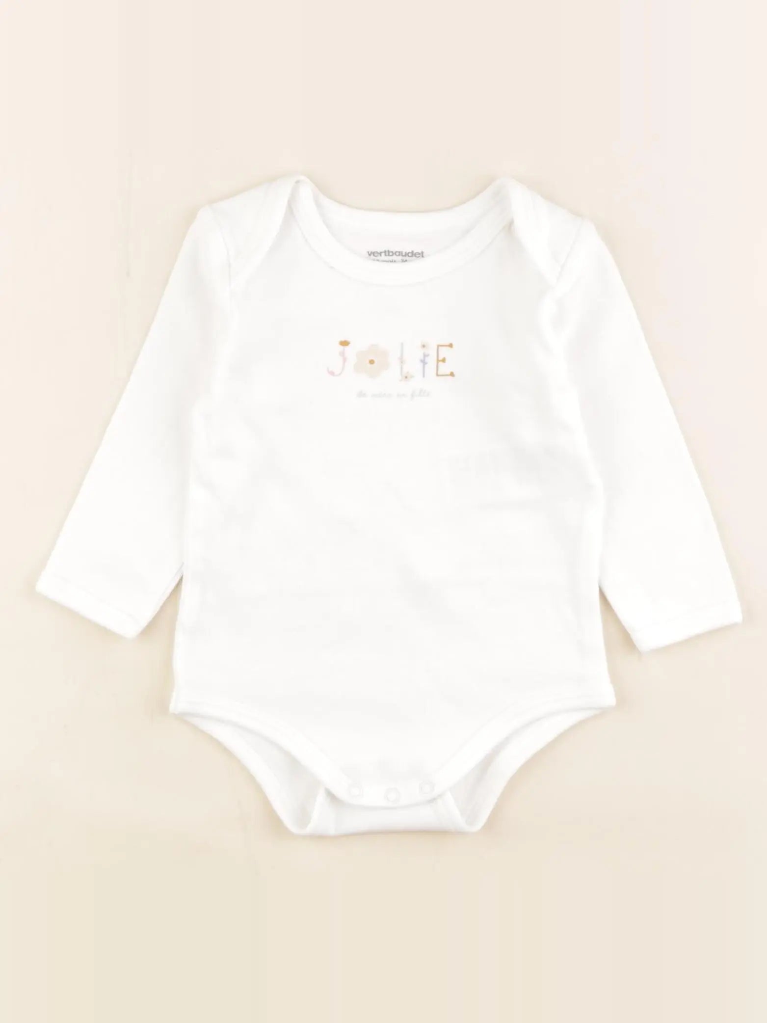 Vertbaudet - body blanc - 12 mois