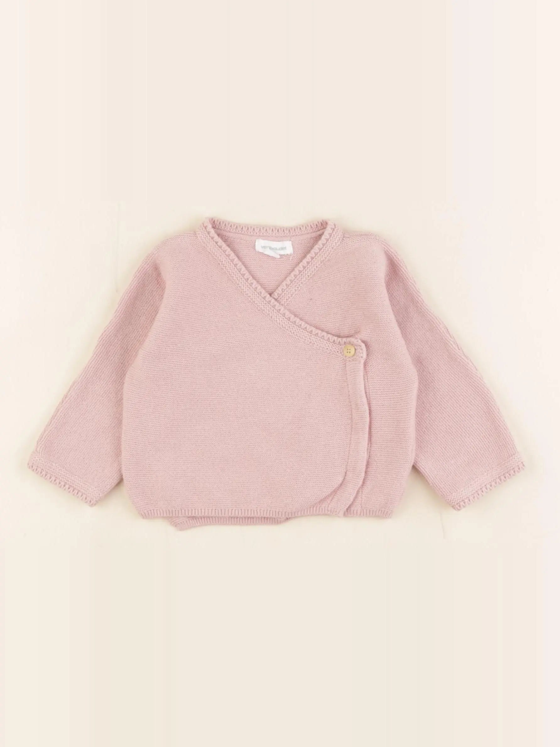 Vertbaudet - gilet rose - 6 mois