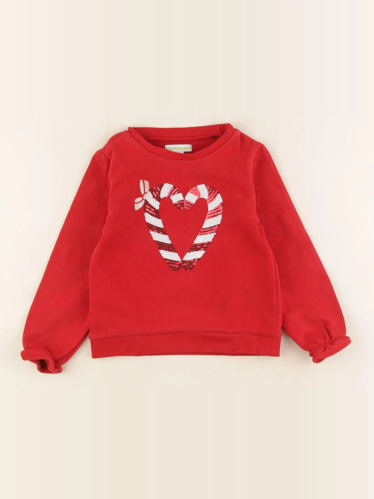 Vertbaudet - sweat rouge - 3 ans