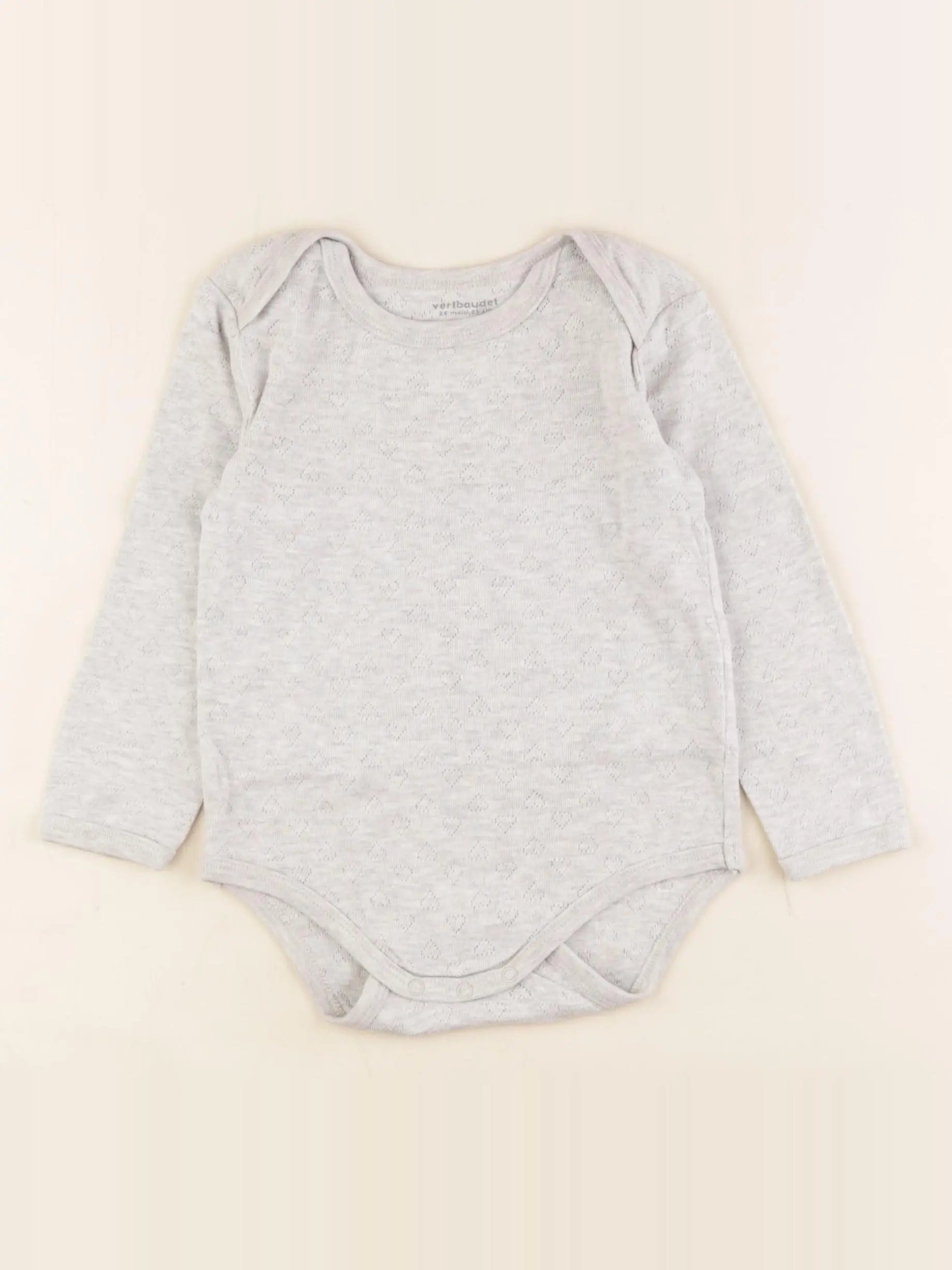 Vertbaudet - body gris - 24 mois