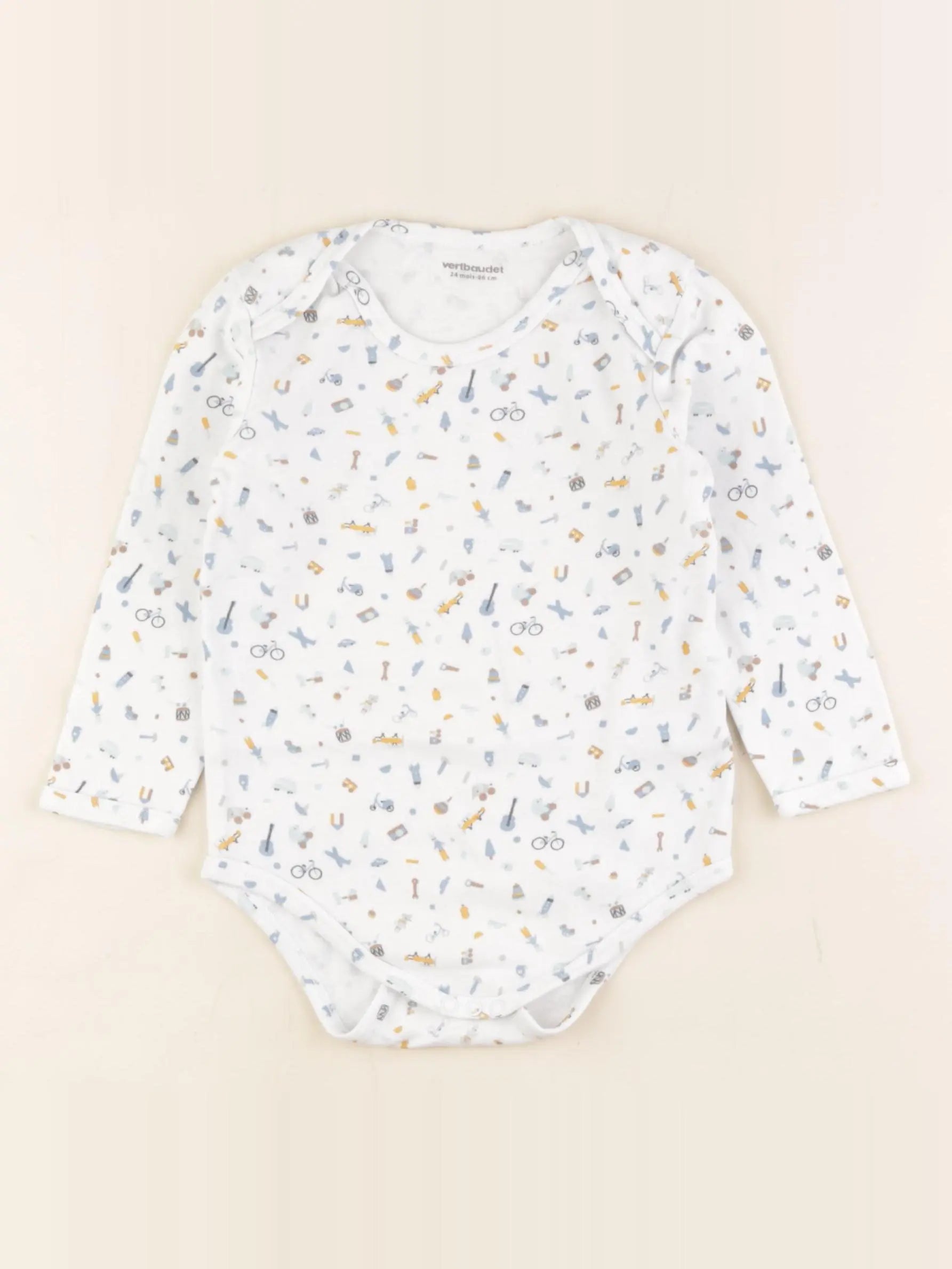 Vertbaudet - body bleu - 24 mois