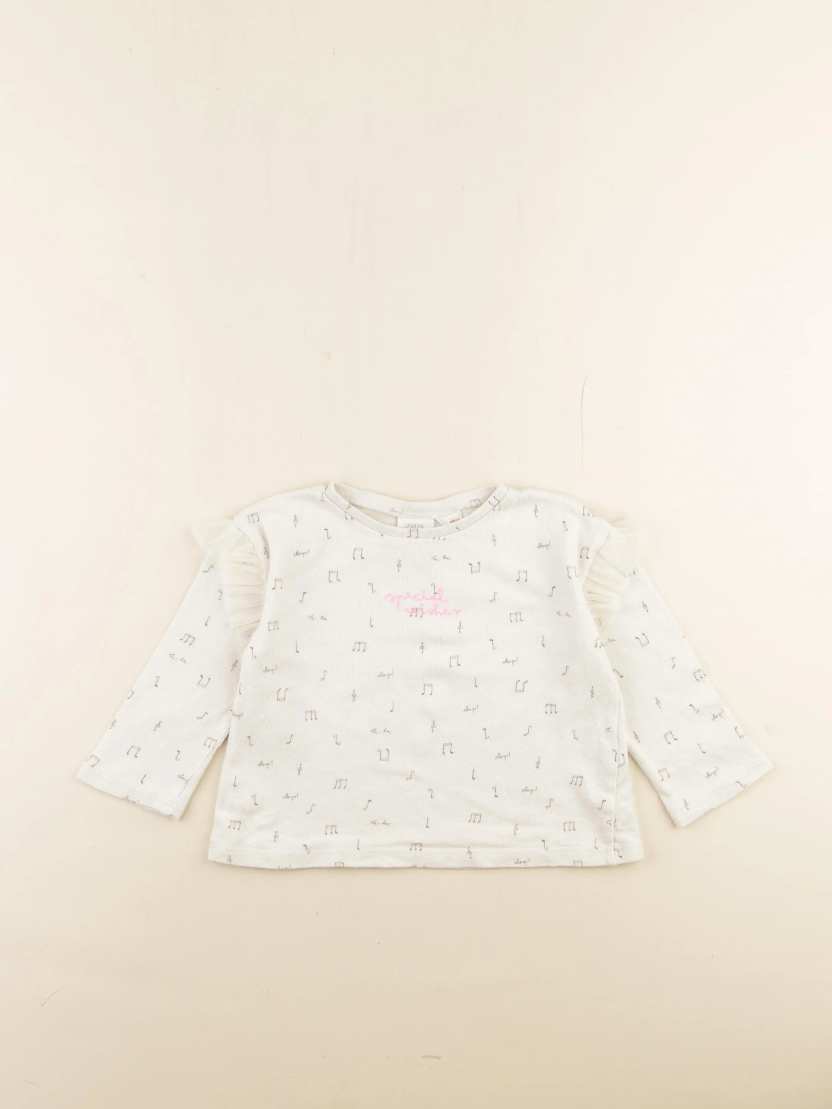 Zara - tee-shirt beige - 2/3 ans