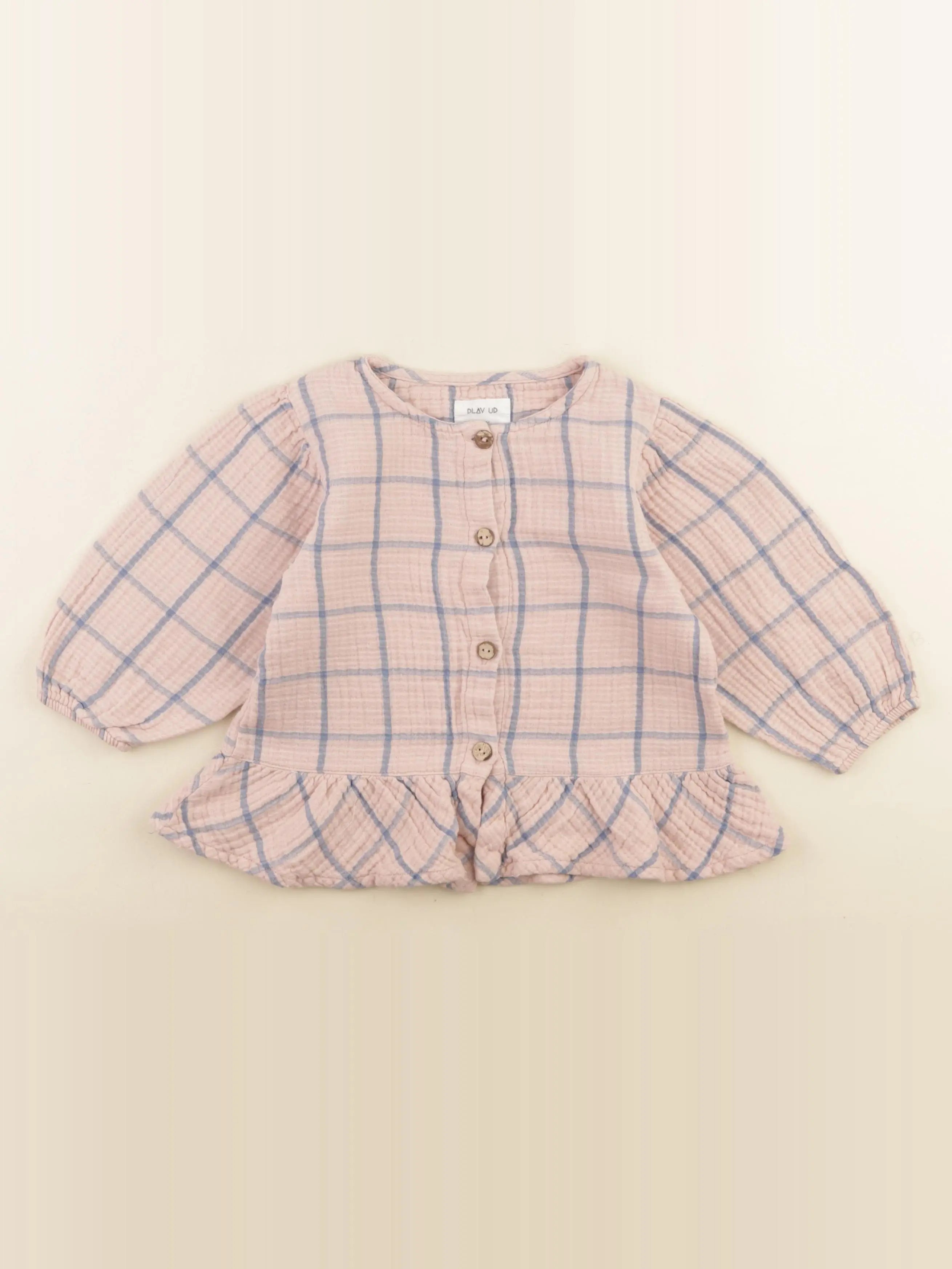 Play Up - blouse bleu, rose - 24 mois